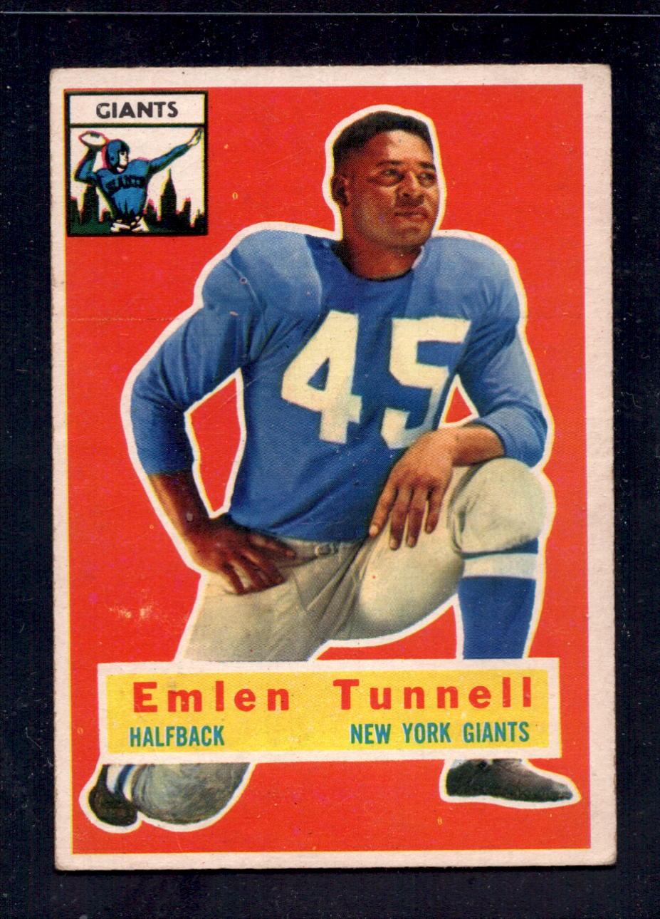 1956 Topps #17 Emlen Tunnell New York Giants Vintage Football Trading Card - Perfect for Collectors, Sports Memorabilia Displays & NFL History Enthusiasts