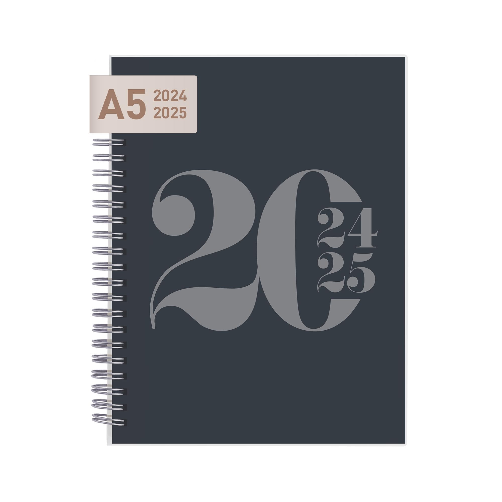 Rileys Diary 2024-2025 18-Month Academic Weekly Planner - Typographic Weekly & Monthly Calendar with Flexible Cover, Notes Pages & Twin-Wire Binding (8