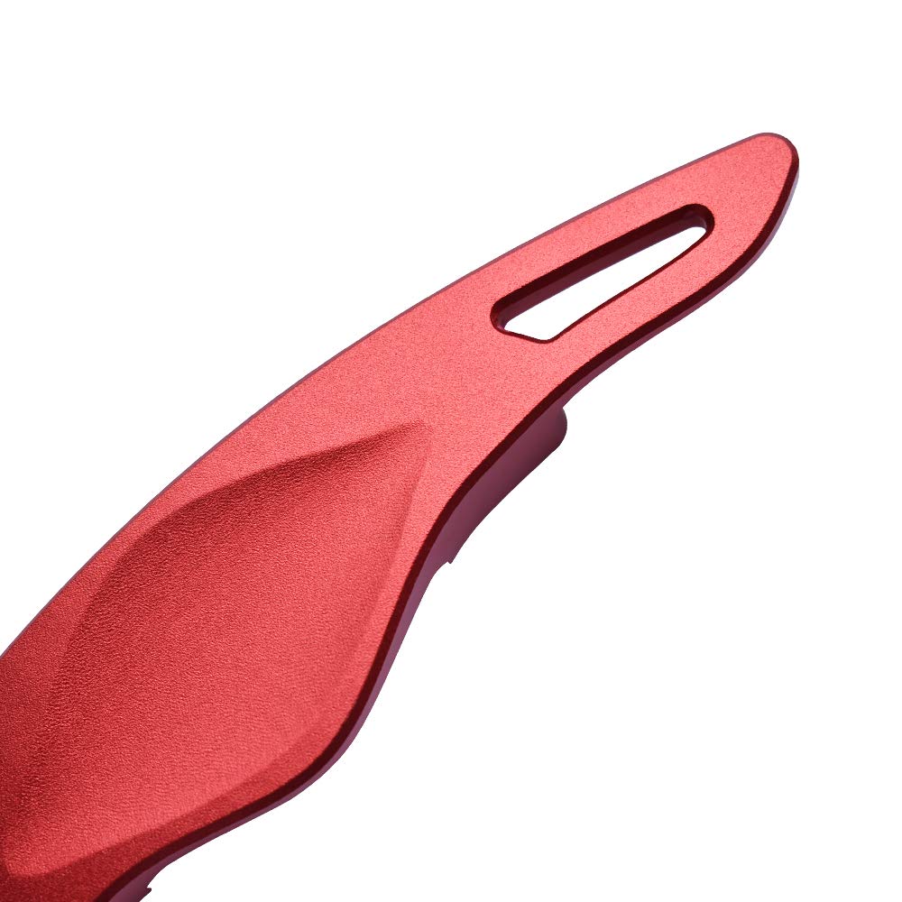 High-Performance CNC Billet Aluminum Steering Wheel Paddle Shifter Extensions for 2018-2023 Hyundai Genesis G70 - Red Racing Style Interior Upgrade | Enhanced Driving Control for Track & Street Use