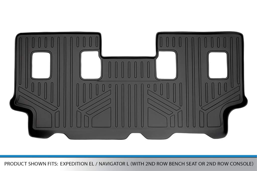 MAXLINER All-Weather Floor Mats for 2007-2017 Ford Expedition EL & Lincoln Navigator L - 3rd Row Custom Fit Car Floor Liners, Black - Perfect for Family Road Trips, School Runs, and Outdoor Adventures