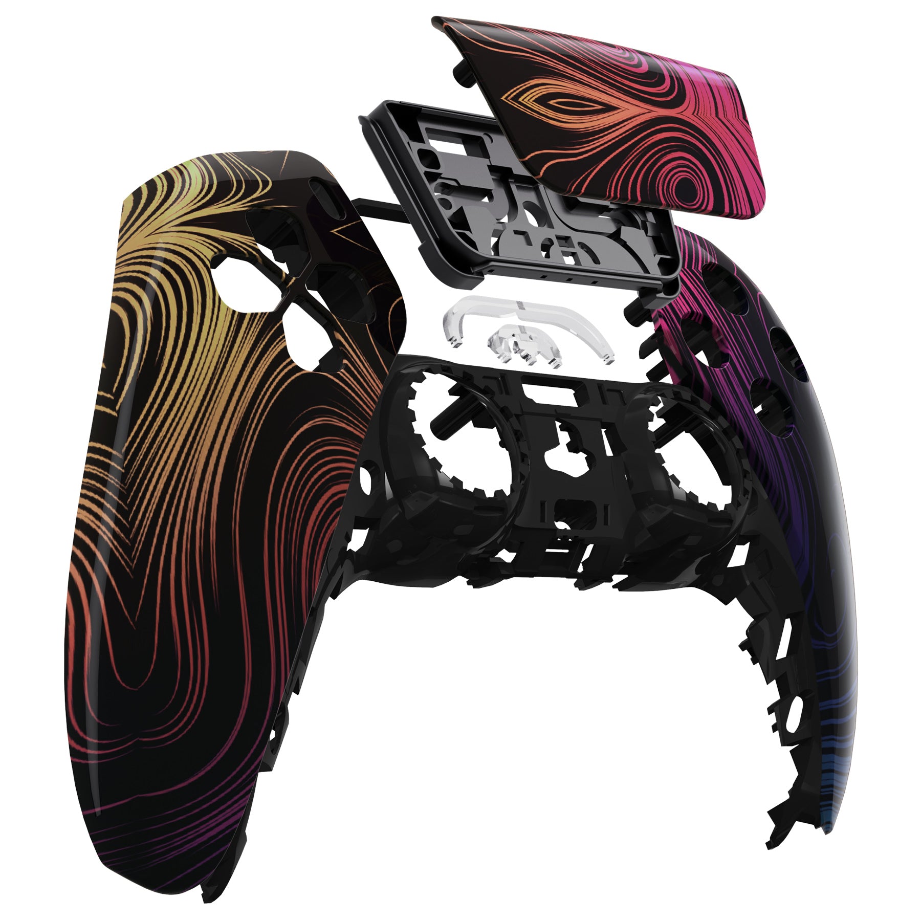 eXtremeRate Illusion Space Touchpad Front Housing Shell for PS5 Controller BDM 010/020/030/040/050 - DIY Replacement Shell & Custom Touch Pad Cover (ZPFT1043G3) - Perfect for Gaming, Customization & Controller Protection