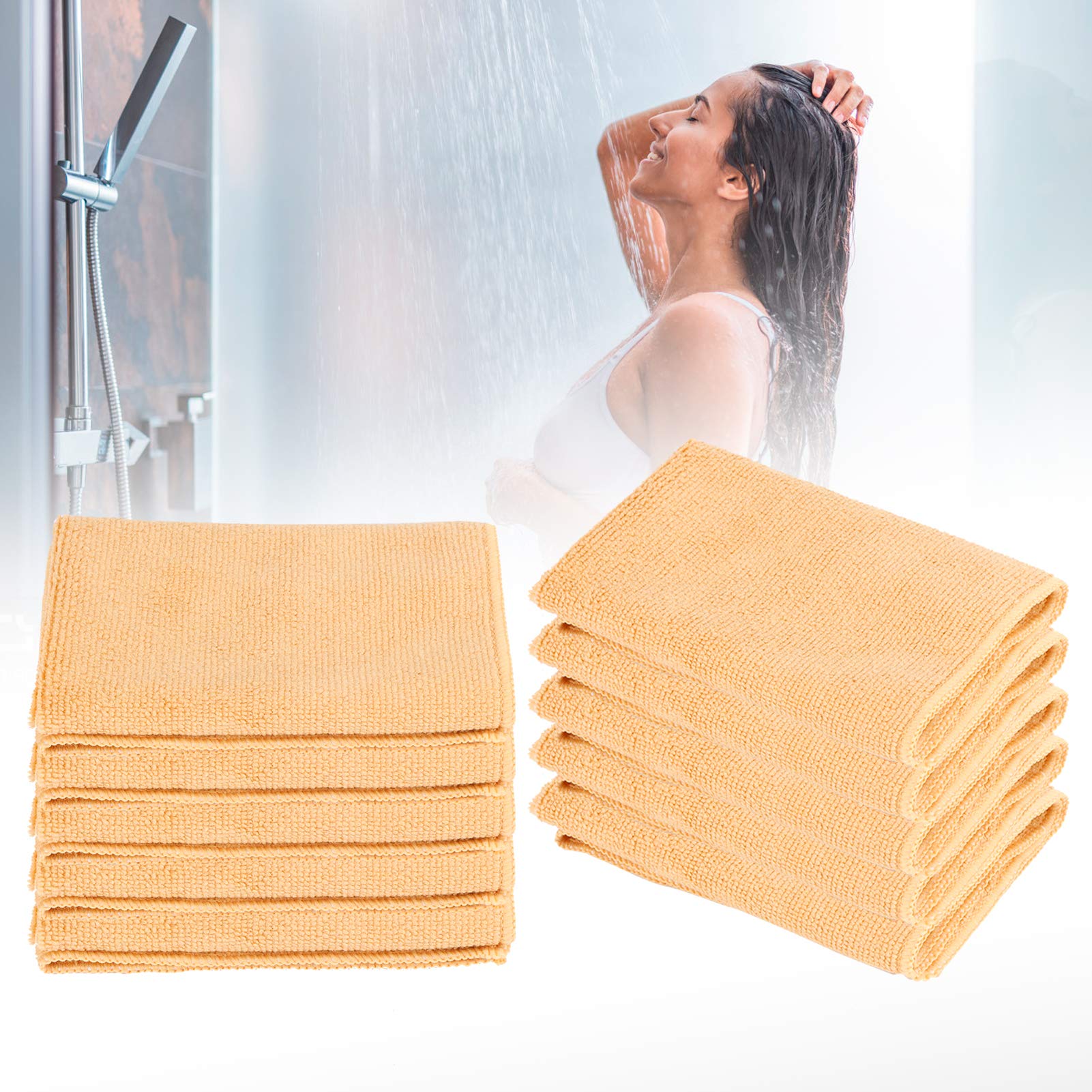 Premium Microfiber Bath Towels Set of 10 - Ultra Soft Quick Dry Towels for Bathroom, Gym, Spa & Home Use - Absorbent Hair & Body Drying Towels