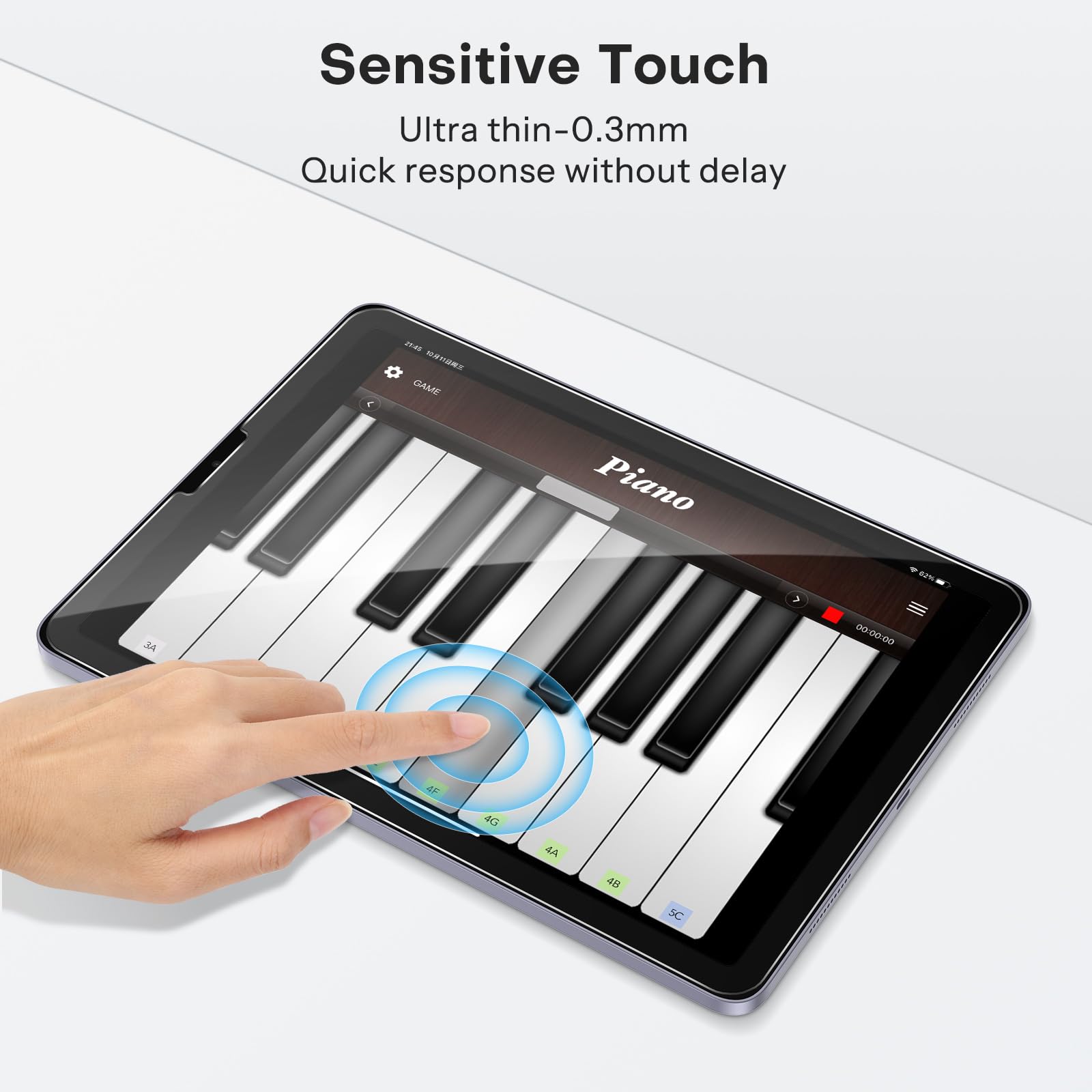 OMOTON Tempered Glass Screen Protector for iPad Air 5th/4th Gen (10.9 Inch 2022/2020) & iPad Pro 11 Inch (2022-2018) - 2 Pack, Anti-Scratch, Bubble-Free, Case Friendly, Apple Pencil Compatible - Perfect for Work, Study & Entertainment