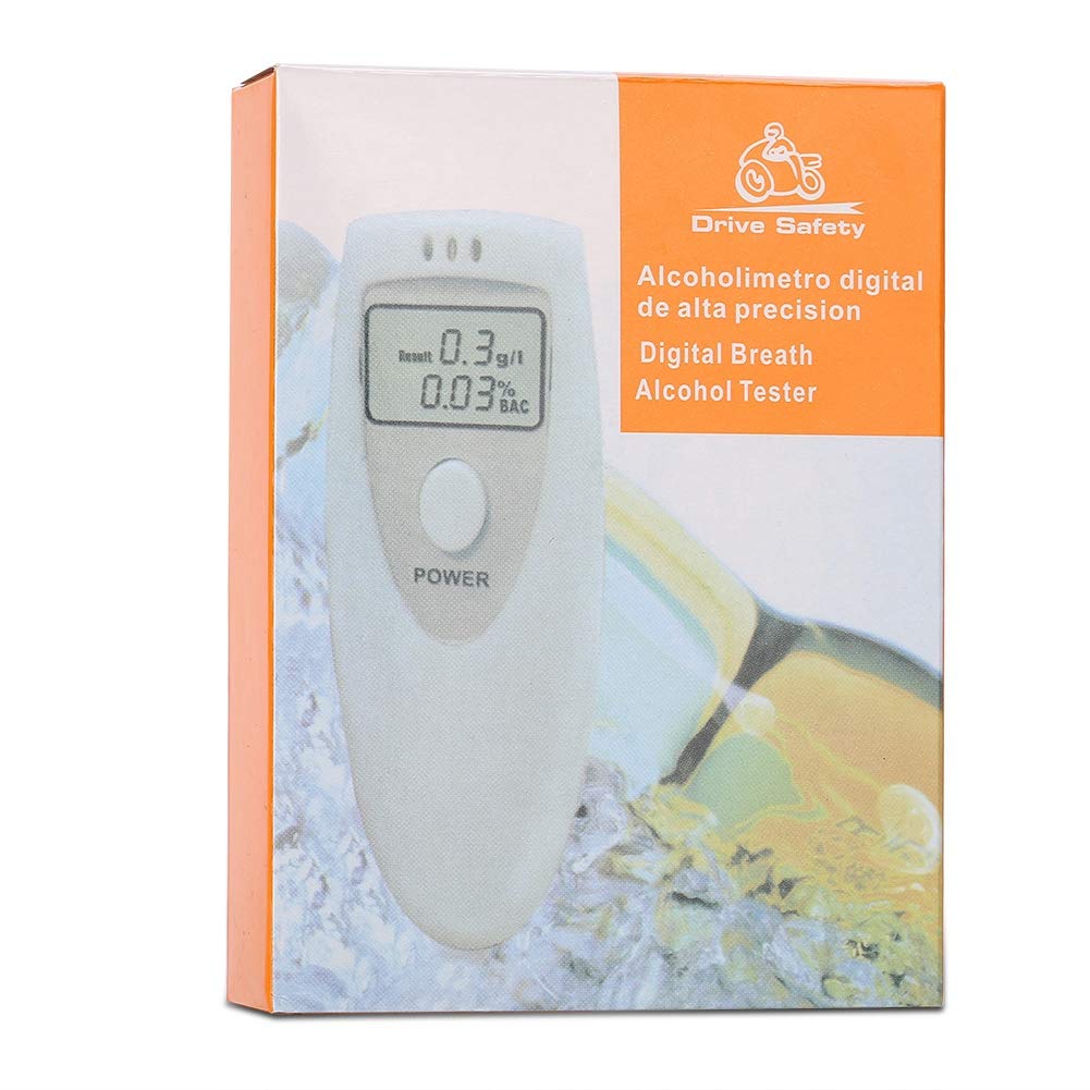 Mini High Precision Breath Alcohol Tester - Portable BAC Detector with LCD Backlight & Clear Display for Personal, Workplace & Road Safety Use