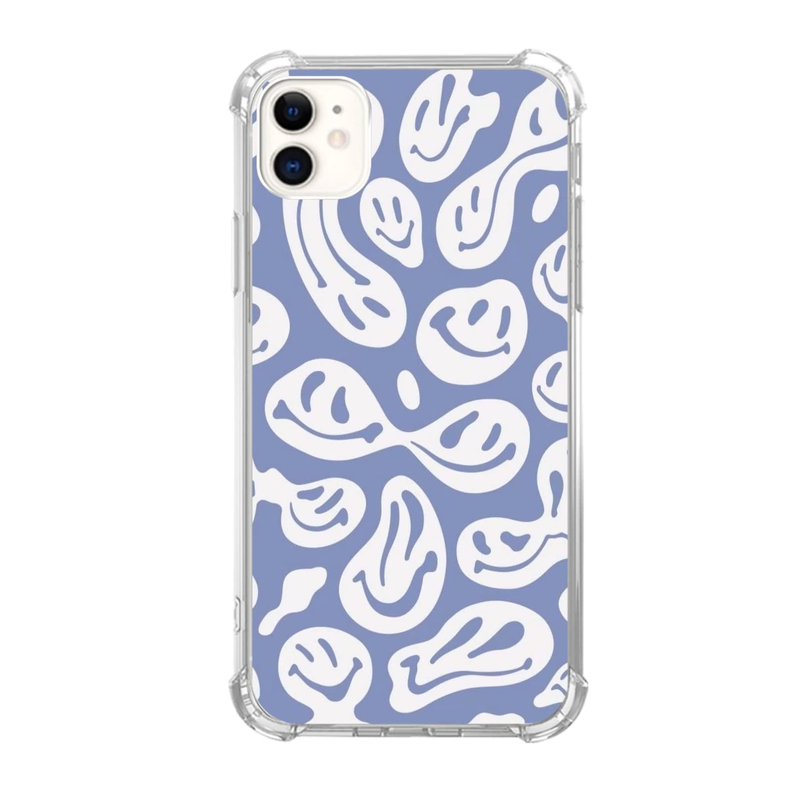 Trippy Smile Face iPhone 11 Case - Cute Funny Melted Design TPU Bumper Cover for Women & Men - Trendy Protective Phone Case for Daily Use, Parties & Gifts