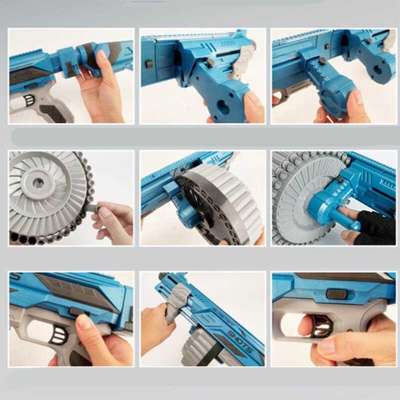 Fire Bull M32 Pyro Dart Blaster - High-Powered Foam Dart Gun Toy for Outdoor Nerf Battles, Backyard Games & Team Competitions