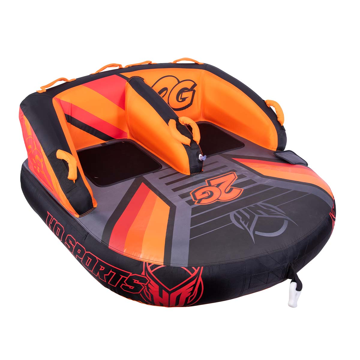 HO Sports 2G Towable Tube for 2 Riders - Heavy Duty Inflatable Water Tube for Boating, Lakes & Beach Fun - Perfect for Summer Water Sports & Family Adventures