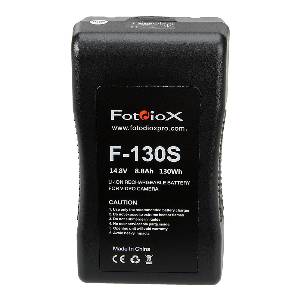 Fotodiox Dual Position 14.8V V Mount Battery Charger Kit with 2 Li-Ion Batteries - Power Supply Stand with XLR DC Output for Fotodiox Pro, FlapJack & Factor Series LED Lights - Perfect for Studio Lighting & On-Location Video Production