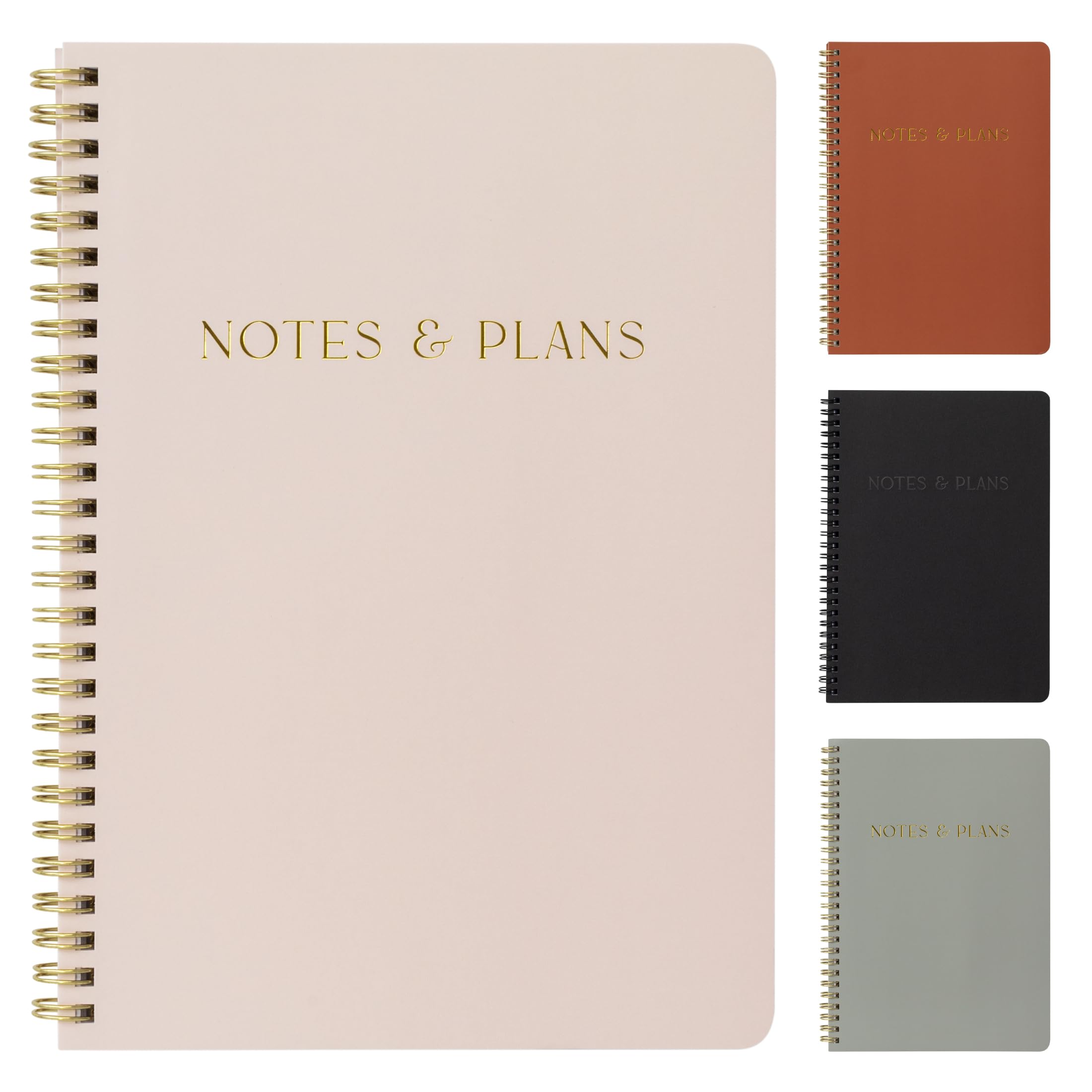 Aesthetic Spiral Planner Notebook - Hourly Schedule & To-Do List for Women | School & Office Organization