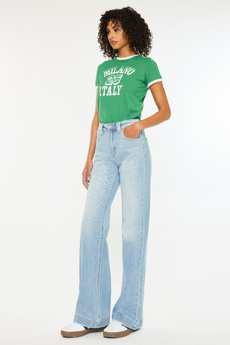 Juliany High Rise Holly Flare Jeans for Women - Stretchy Denim Pants with Bootcut Fit | Perfect for Casual Wear, Office & Night Out