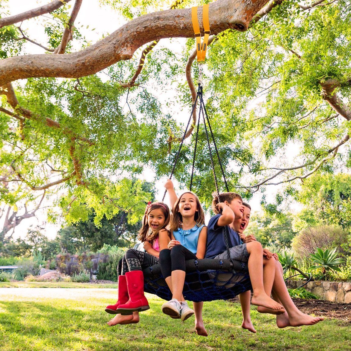 Extra Long 10 Ft Hammock Tree Straps with 2 Carbine Hooks - Heavy Duty 2200lbs Capacity Adjustable Ropes for Single/Double Hammocks - Perfect for Camping, Backyard Relaxation & Outdoor Adventures