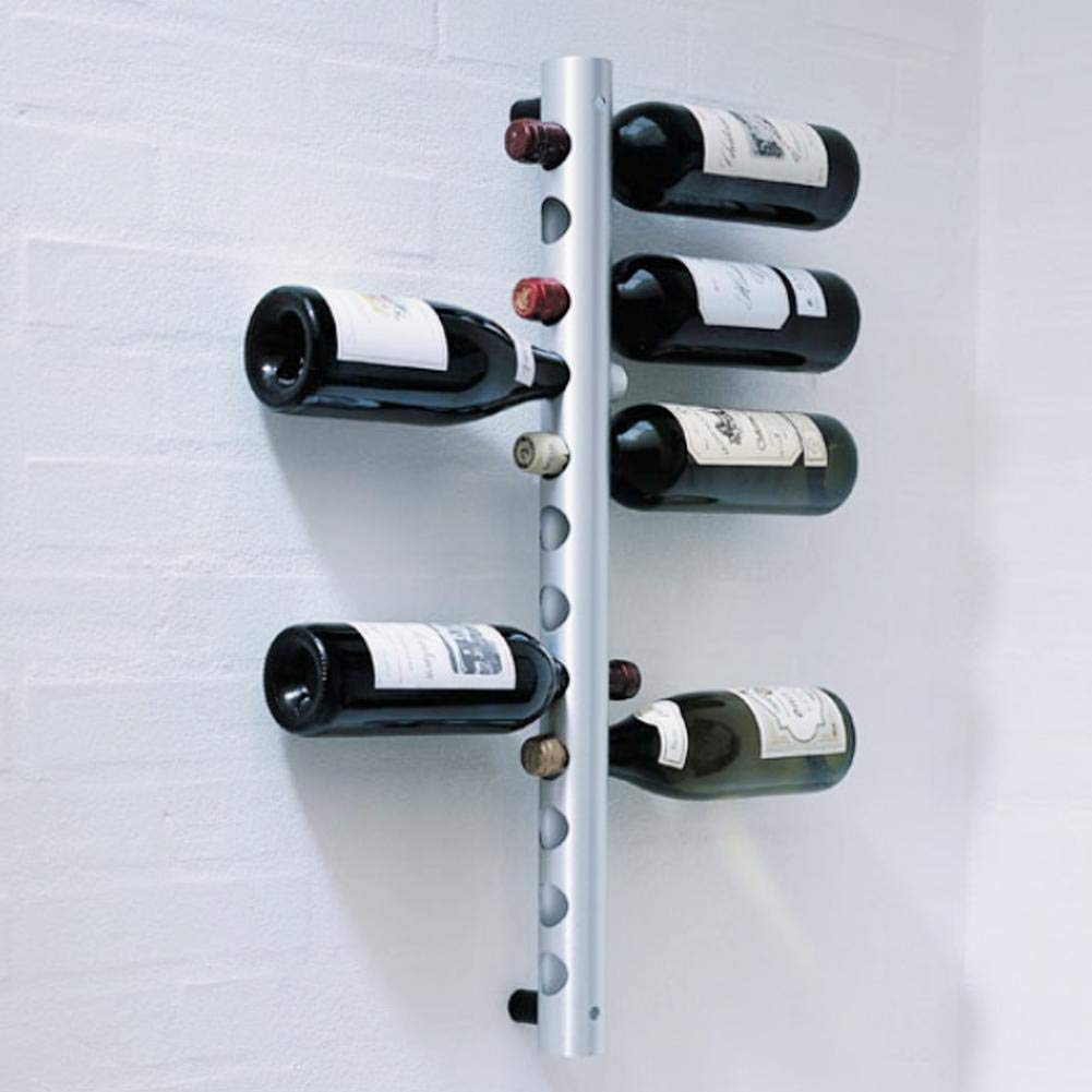 Premium Stainless Steel Wine Rack Holder - 6 Bottle Countertop Wine Organizer for Kitchen, Bar & Dining Room | Modern Wine Storage Solution for Home, Office & Restaurant Use