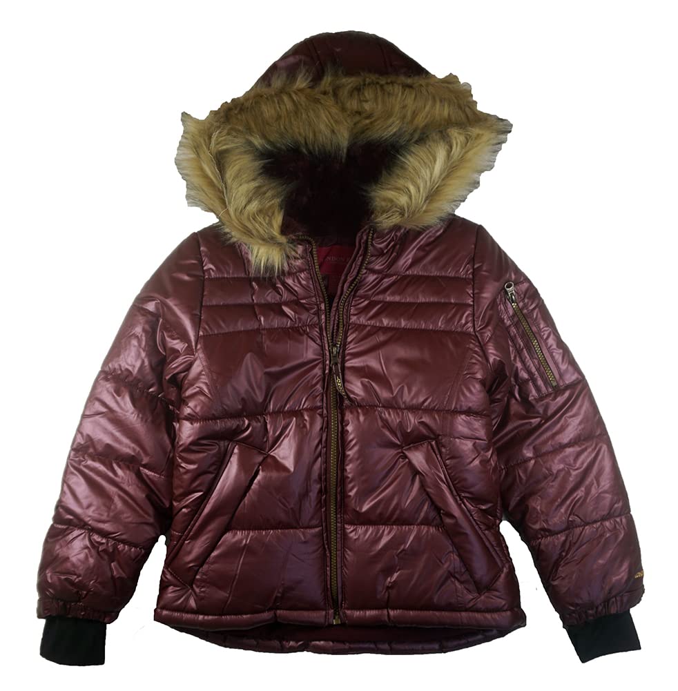 London Fog Girls' Heavyweight Expedition Jacket - Waterproof Winter Coat for Teen Girls, Warm Puffer Jacket with Hood for Outdoor Adventures, Skiing & School