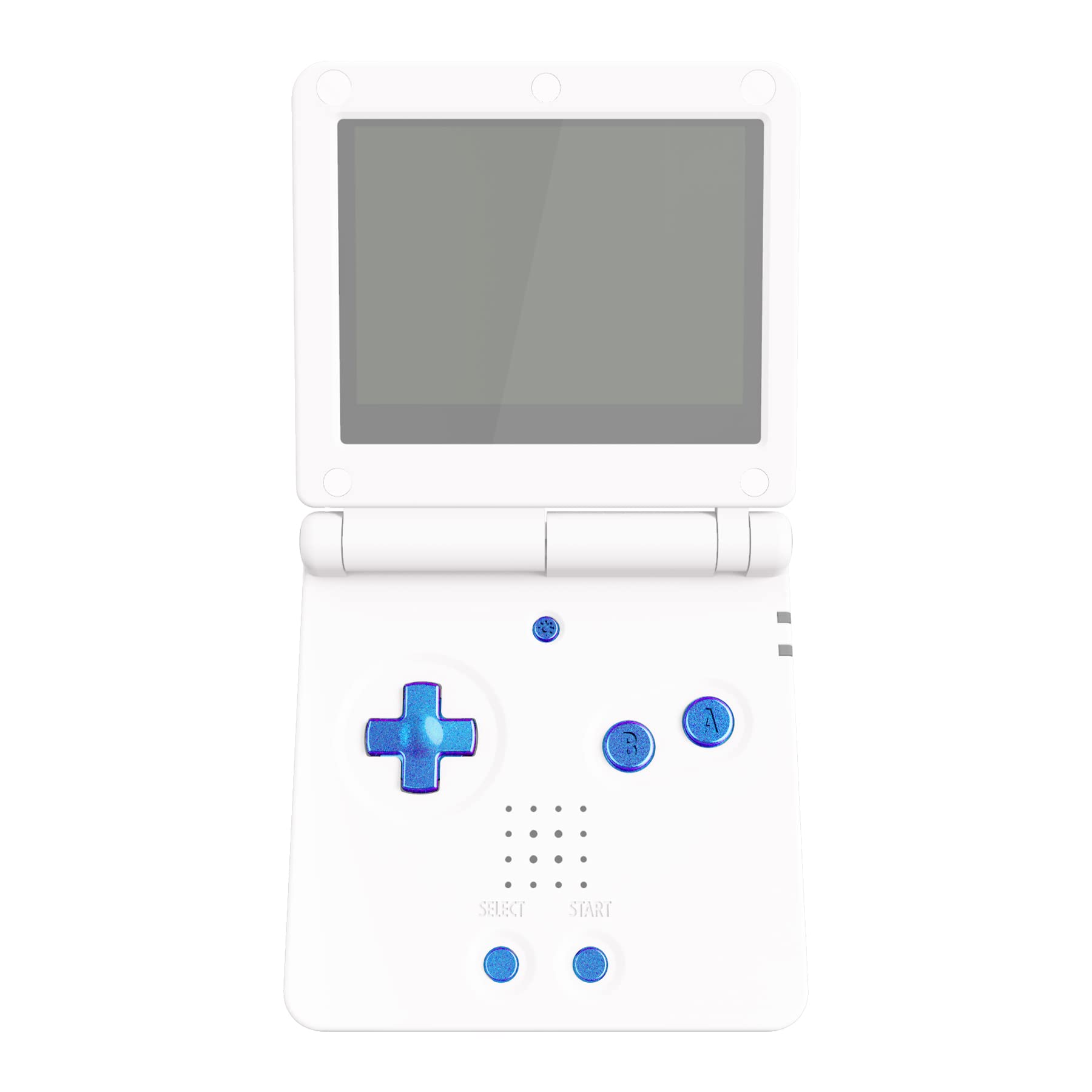 eXtremeRate Chameleon Purple Blue Glossy Custom Button Set for Gameboy Advance SP - Replacement A B L R Power Volume Buttons & D-Pad for GBA SP (Console Not Included) - Perfect for Gaming, Collecting & Customizing Your Retro Console