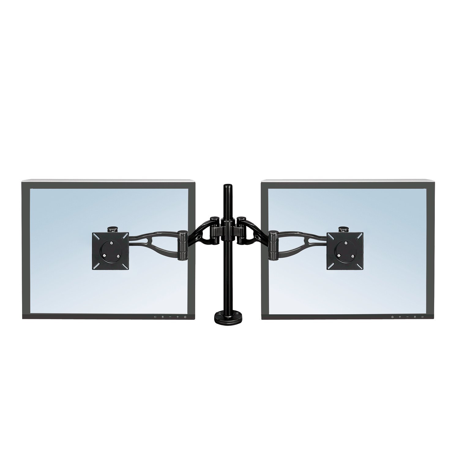 Fellowes 8041701 Dual Monitor Stand with Adjustable Height & Depth - Professional Series Ergonomic Desk Mount for 2 Screens up to 24 lbs - Perfect for Home Office & Gaming Setup