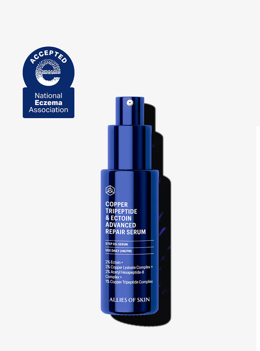 Copper Tripeptide & Ectoin Advanced Repair Serum for Face - Anti-Aging Skin Care Treatment for Wrinkles, Fine Lines & Hydration - Perfect for Night Routine & Post-Procedure Recovery