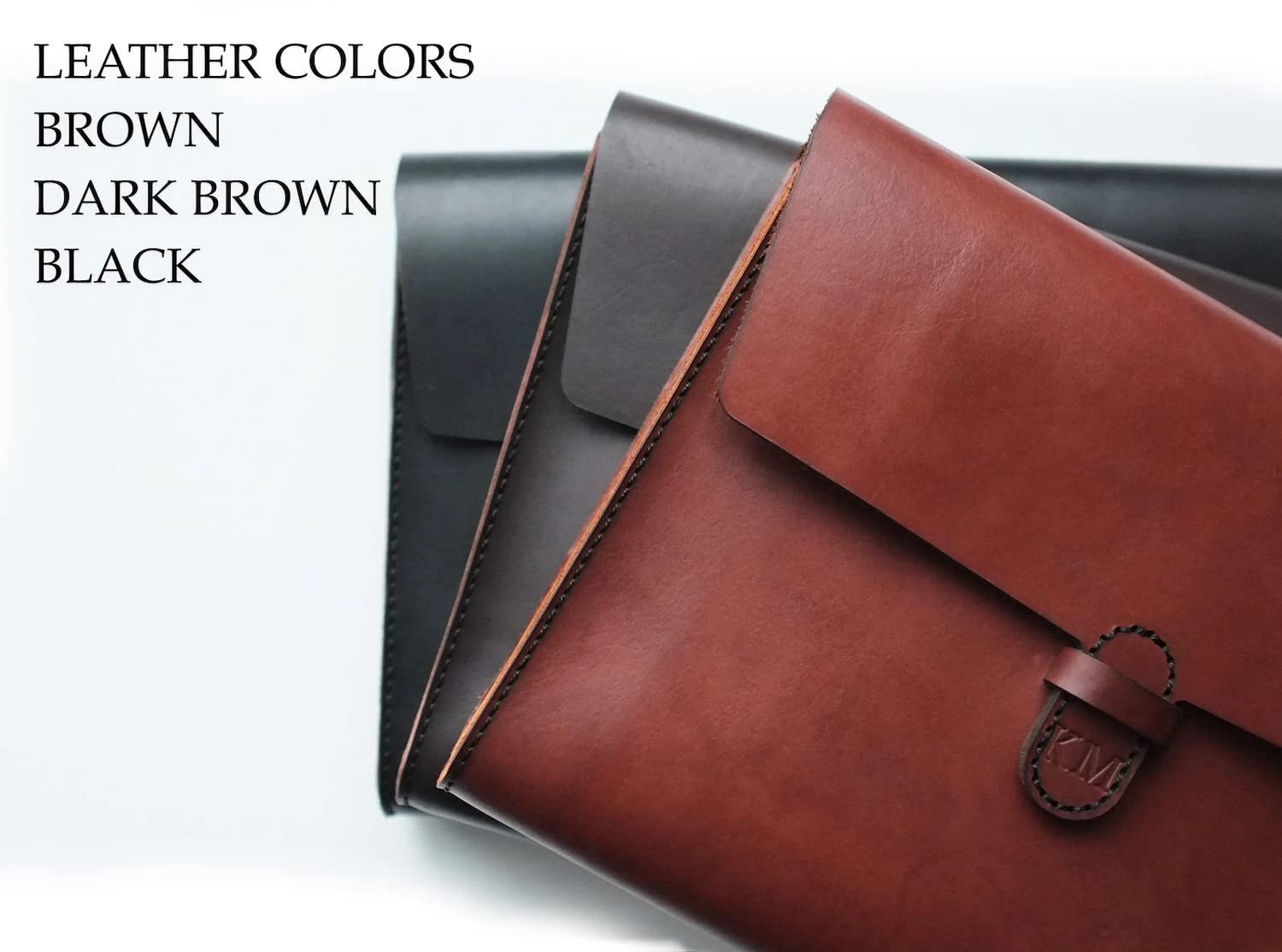 Premium Monogrammed Personalized Leather Messenger Bag for Men - Business Laptop Briefcase & Crossbody Satchel - Ideal for Work, Travel & Daily Commute
