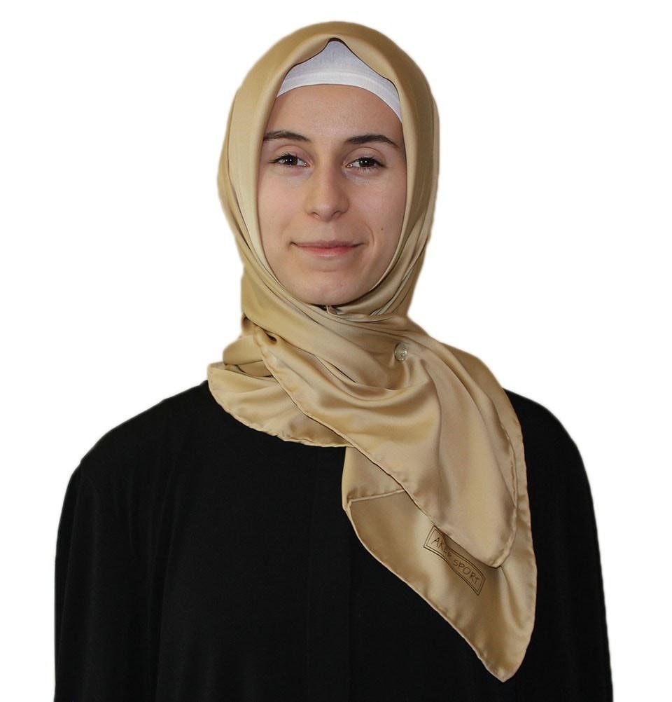 Aker Satin Square Hijab Scarf 6385 931 - Soft Muslim Headscarf for Women, Breathable & Lightweight Prayer Shawl - Perfect for Daily Wear, Work, and Special Occasions