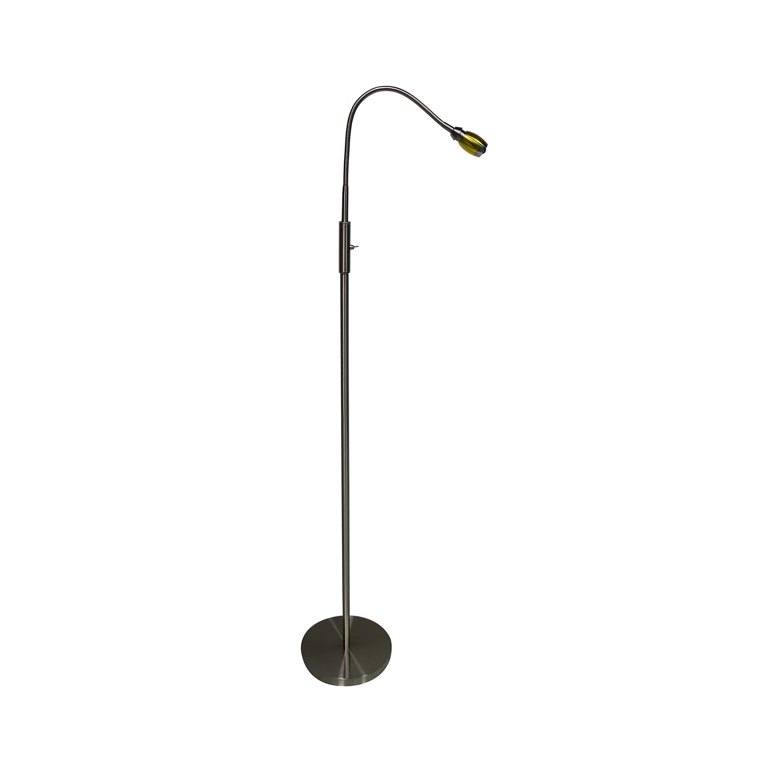 Daylight24 402071-39 FOCUS Adjustable Beam LED Floor Lamp in Gold - Modern Reading Light for Living Room, Bedroom & Office