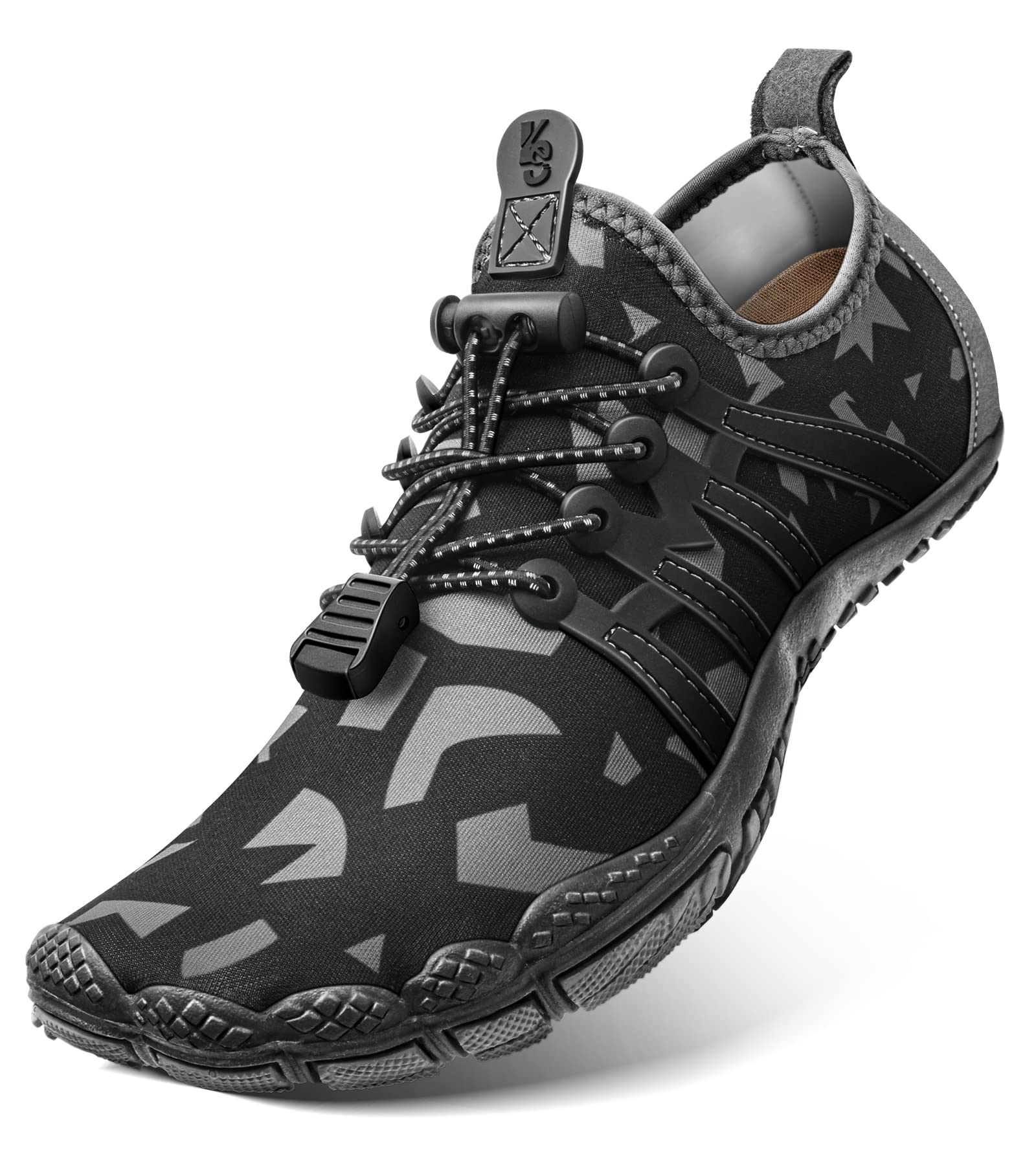 KEMISANT Men's Water Shoes - Barefoot Aqua Shoes for Men & Women | Beach Swimming, Surfing, Kayaking & Water Sports | Quick-Dry Lightweight Water Shoes for Pool, Ocean & Outdoor Activities