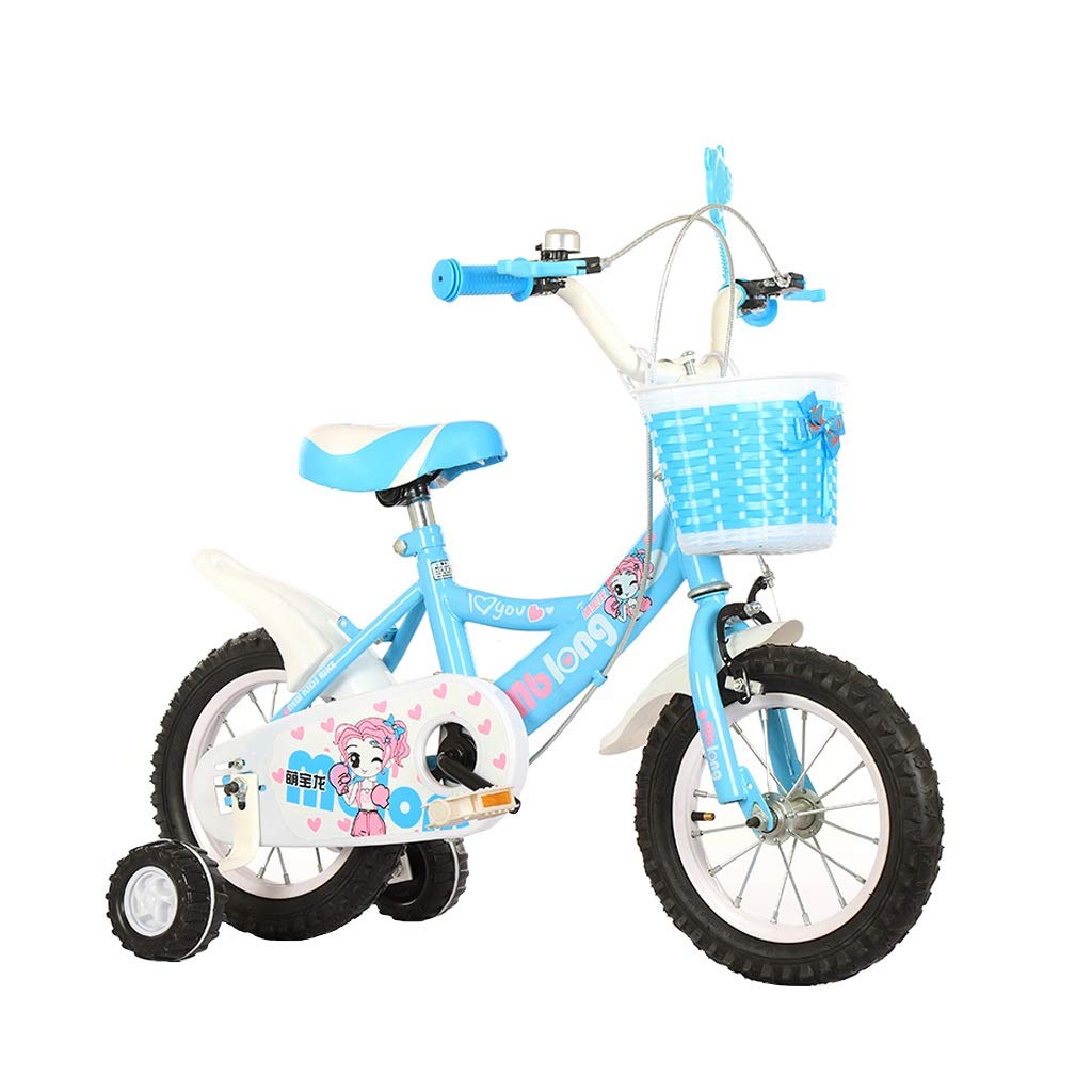 **12/14/16 Inch Kids Bike for 2-7 Year Old Boys & Girls - Adjustable Training Bicycle with Safety Wheels - Perfect Birthday Gift for Toddlers (Blue, 12 Inch) - Ideal for Outdoor Play, Park Rides & Learning to Cycle**