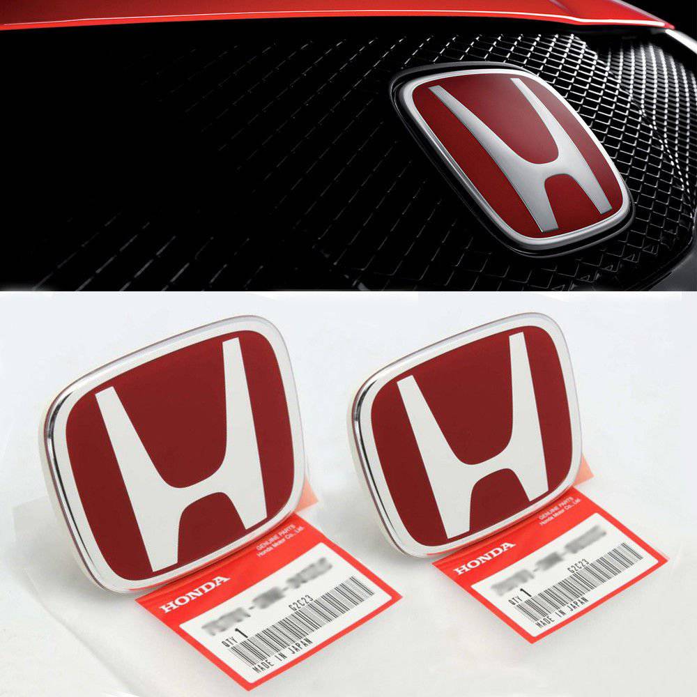2018-2022 Honda Accord Sedan JDM H Emblem Badge Set - 2 Pcs Chrome Logo for Front & Rear Grille - Upgrade Your Car's Style (Fits 4-Door Models) - Perfect for Customization & Car Enthusiasts
