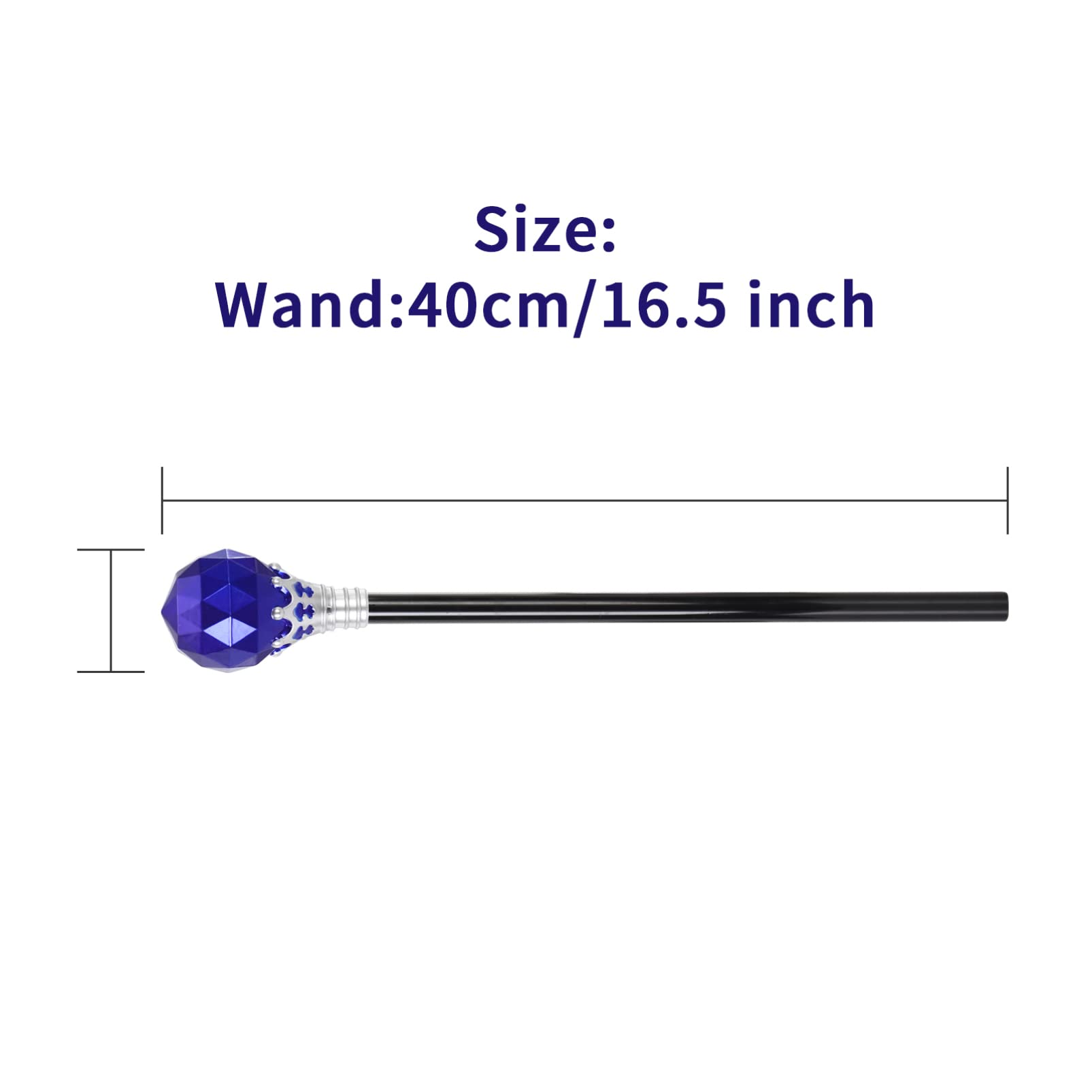 Royal Kings & Queen Scepter Wands - Halloween Cosplay Costume Accessories for Princess Dress Up Party | Perfect for Halloween, Cosplay Events, Themed Parties & Role Play