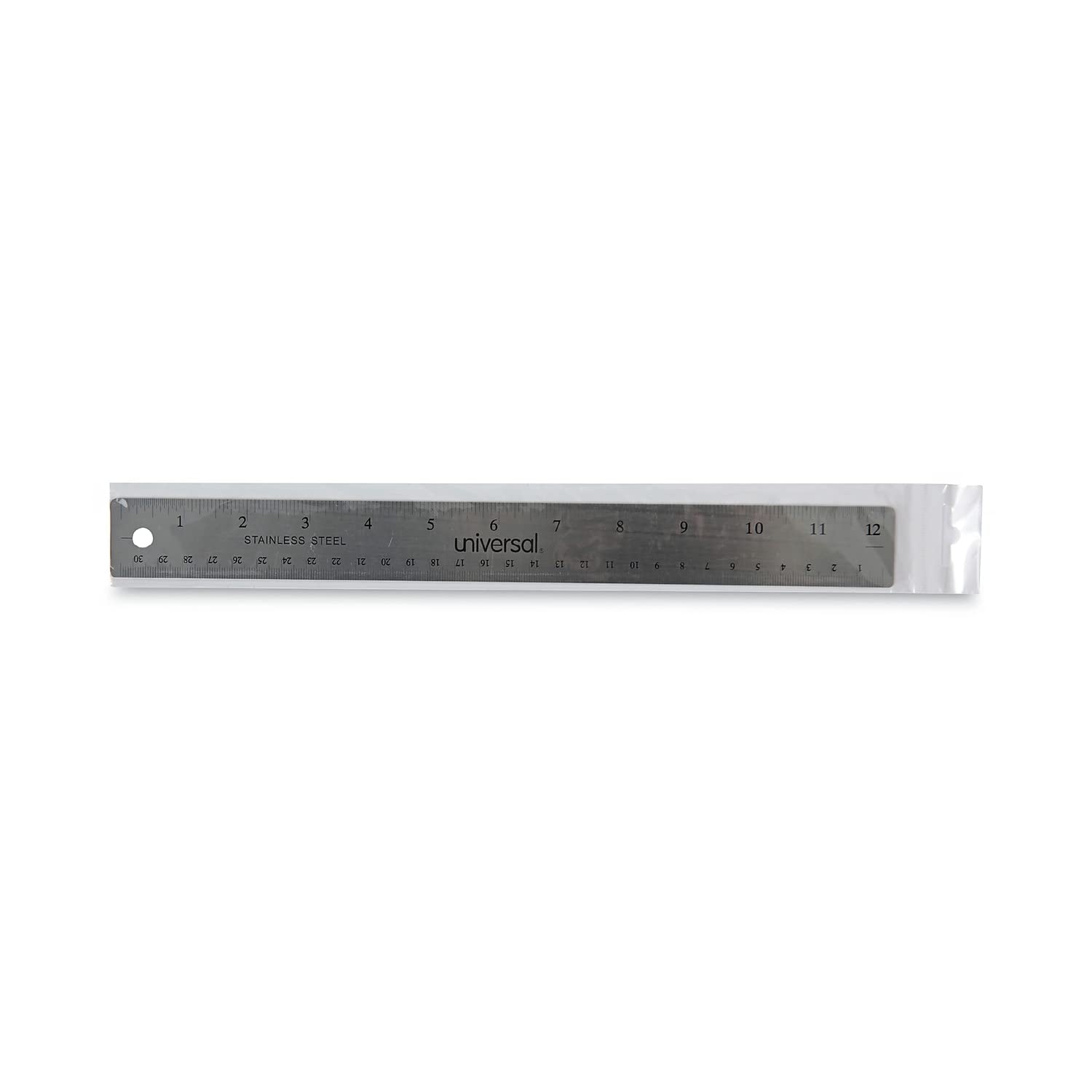 12 Inch Stainless Steel Ruler with Cork Back - Precision Measuring Tool for Office, School, and DIY Projects