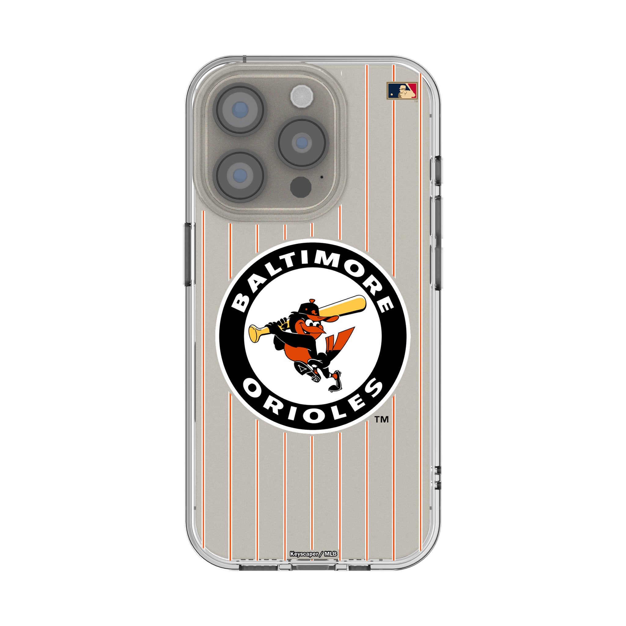 Baltimore Orioles 1966-1969 Cooperstown Collection Pinstripe Clear iPhone Case for iPhone 6/7/8/X/11/12/13/14/15 - Perfect for Baseball Fans & Game Day Protection