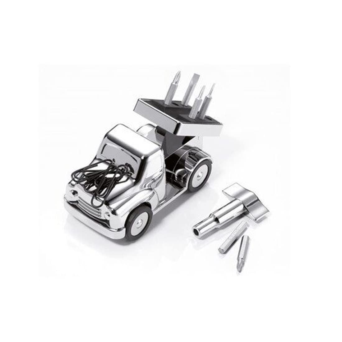 Troika Walton Truck Desk Organizer - Stylish Metal Office Accessory for Pens, Pencils & Supplies (GAM81CH) - Perfect for Home Office, Workstation & Gift Giving