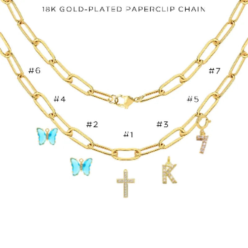 Elegant Charm Necklace with Assorted Charms - Perfect for Gift Giving, Special Occasions & Everyday Wear - $48.00
