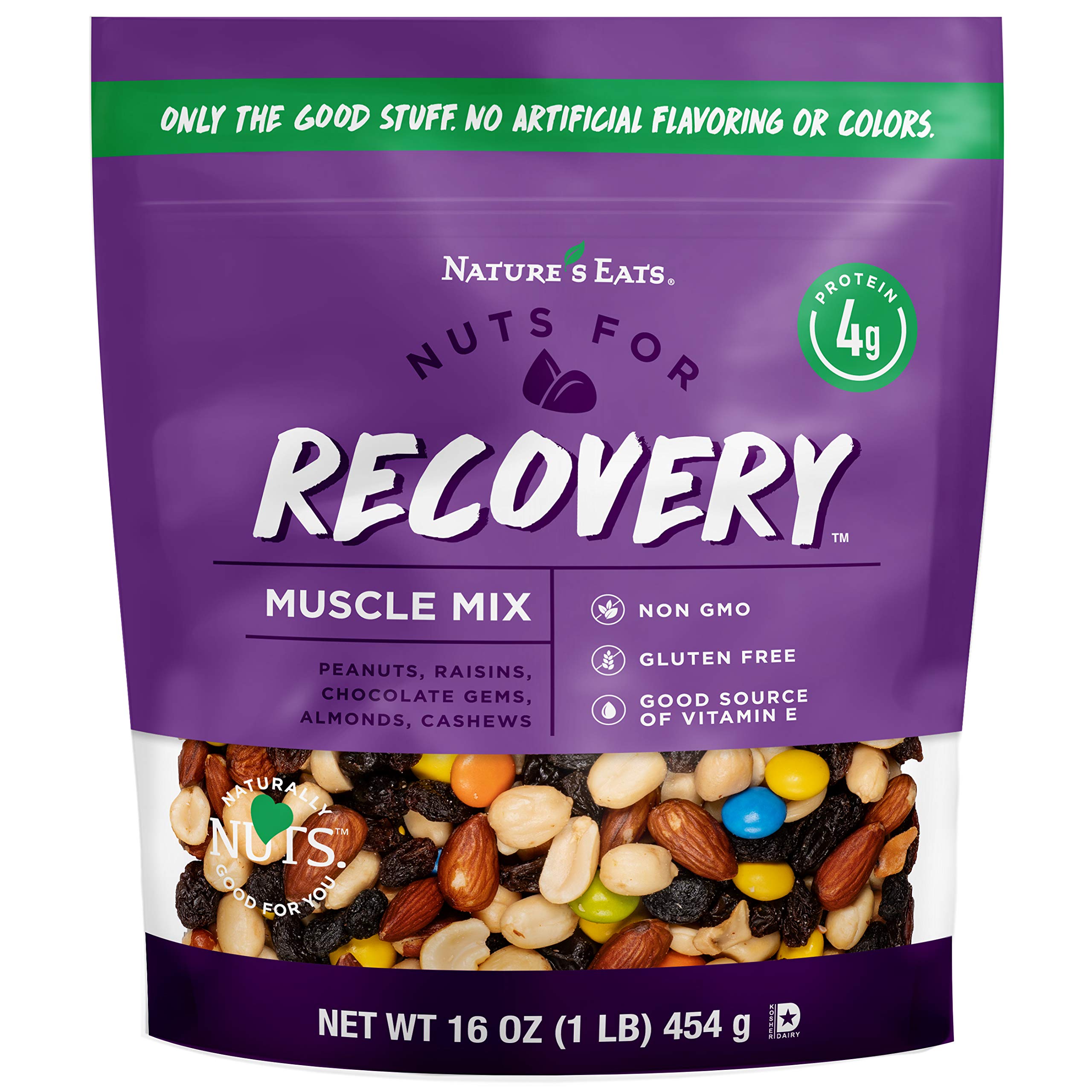Nature's Eats Protein Trail Mix - 16oz Assorted Nuts & Dried Fruits for Muscle Recovery, Energy Boost | Perfect for Post-Workout Snack, Hiking & Healthy On-the-Go Nutrition