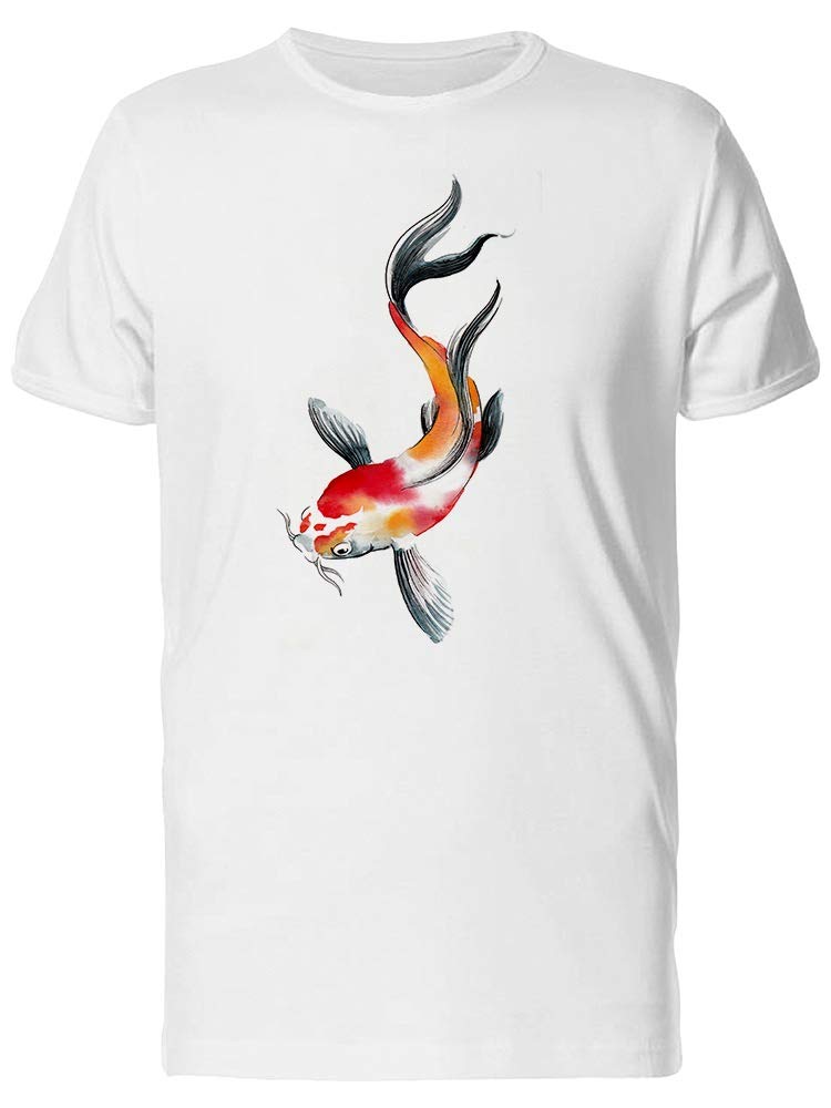 Smartprints Watercolor Orange Carp Fish T-Shirt for Men - Soft Cotton Graphic Tee for Casual Wear, Street Style & Summer Outfits