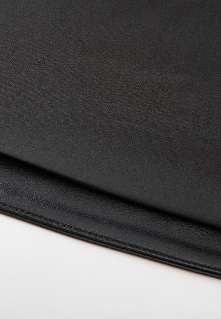 Stylish Elastic Waistband Rectangular Quilted Skirt with Leather Trim - Perfect for Office Wear, Casual Outings & Special Occasions