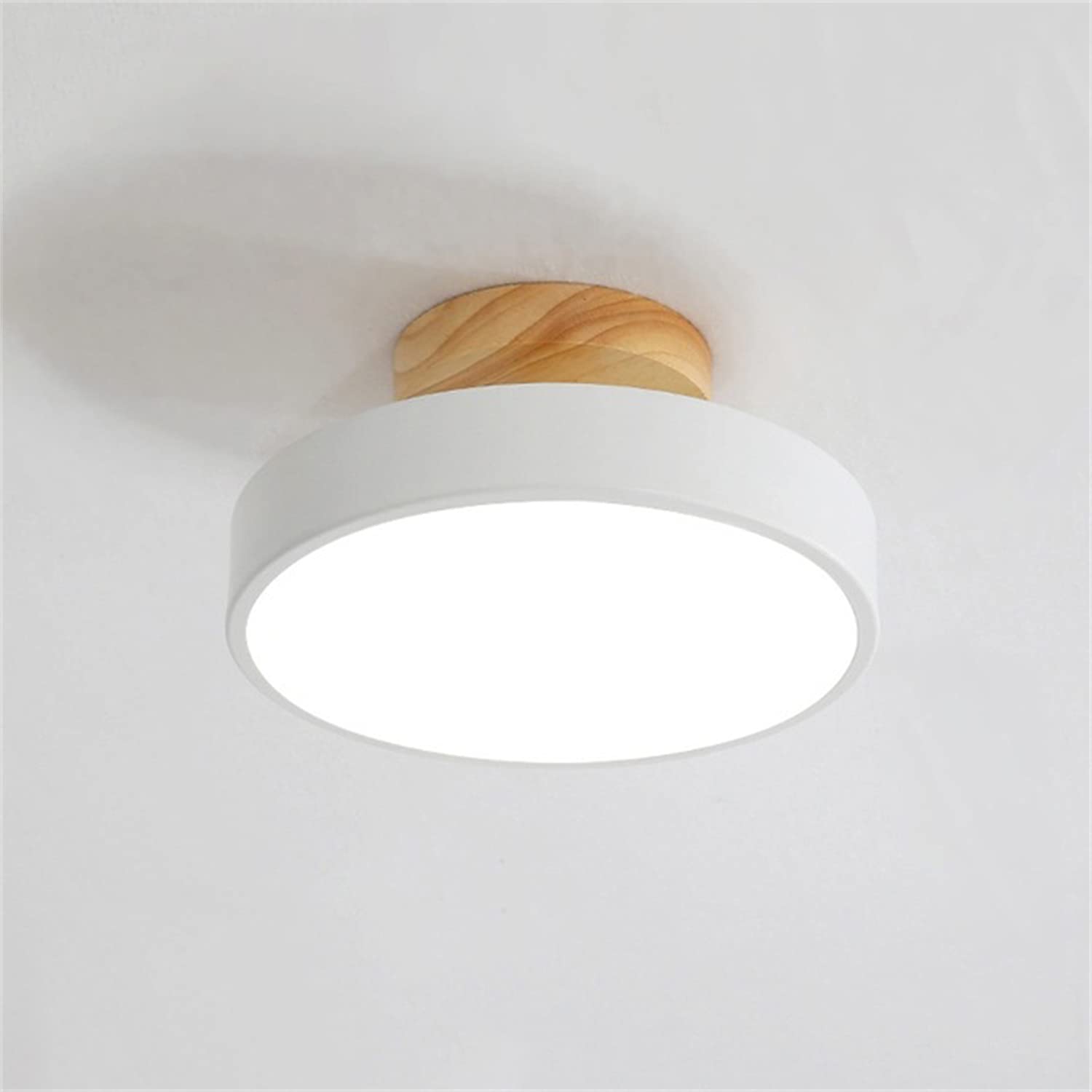 Modern LED Ceiling Light Fixture - Nordic Wood Design for Kitchen, Living Room, Bedroom, Bathroom - Energy Efficient Indoor Lighting - Perfect for Home Decor, Lounge & Hallway (White) - Create Cozy Ambiance for Relaxation & Entertainment