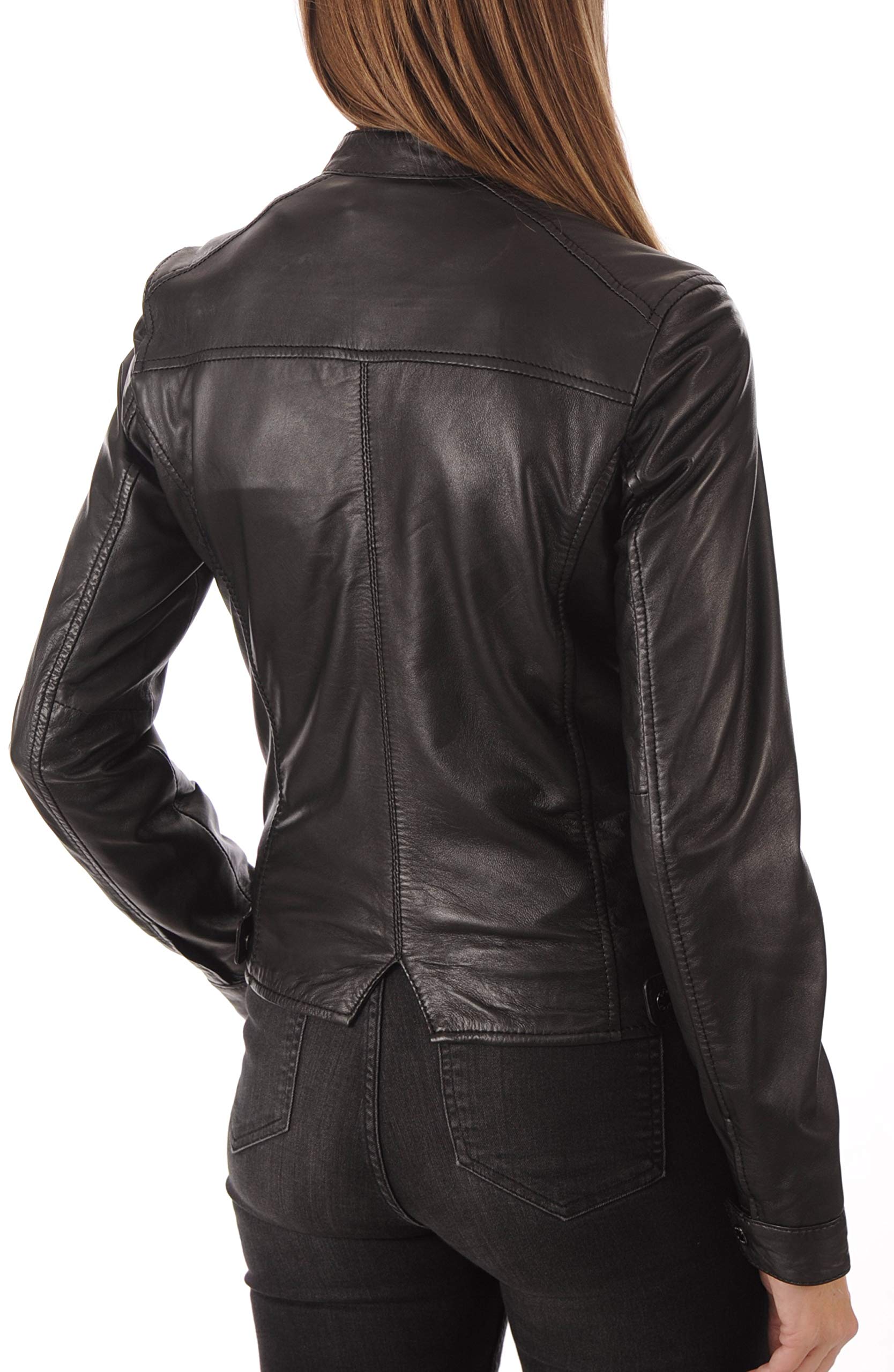 KYZER KRAFT Women's Genuine Lambskin Leather Bomber Jacket - Stylish Motorcycle Biker Jacket for Women | Perfect for Riding, Casual Outfits & Night Out