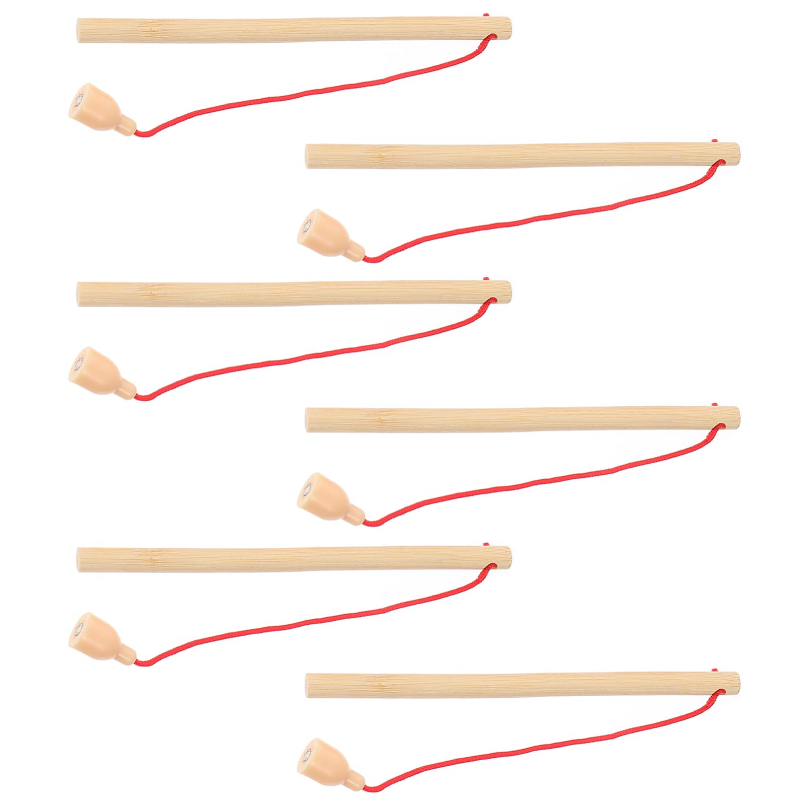 Kisangel 6pcs Wooden Magnetic Fishing Game Set - Kids Educational Toy with Fishing Rods & Magnets for Toddlers - Fun Indoor/Outdoor Activity for Birthday Parties & Family Game Nights