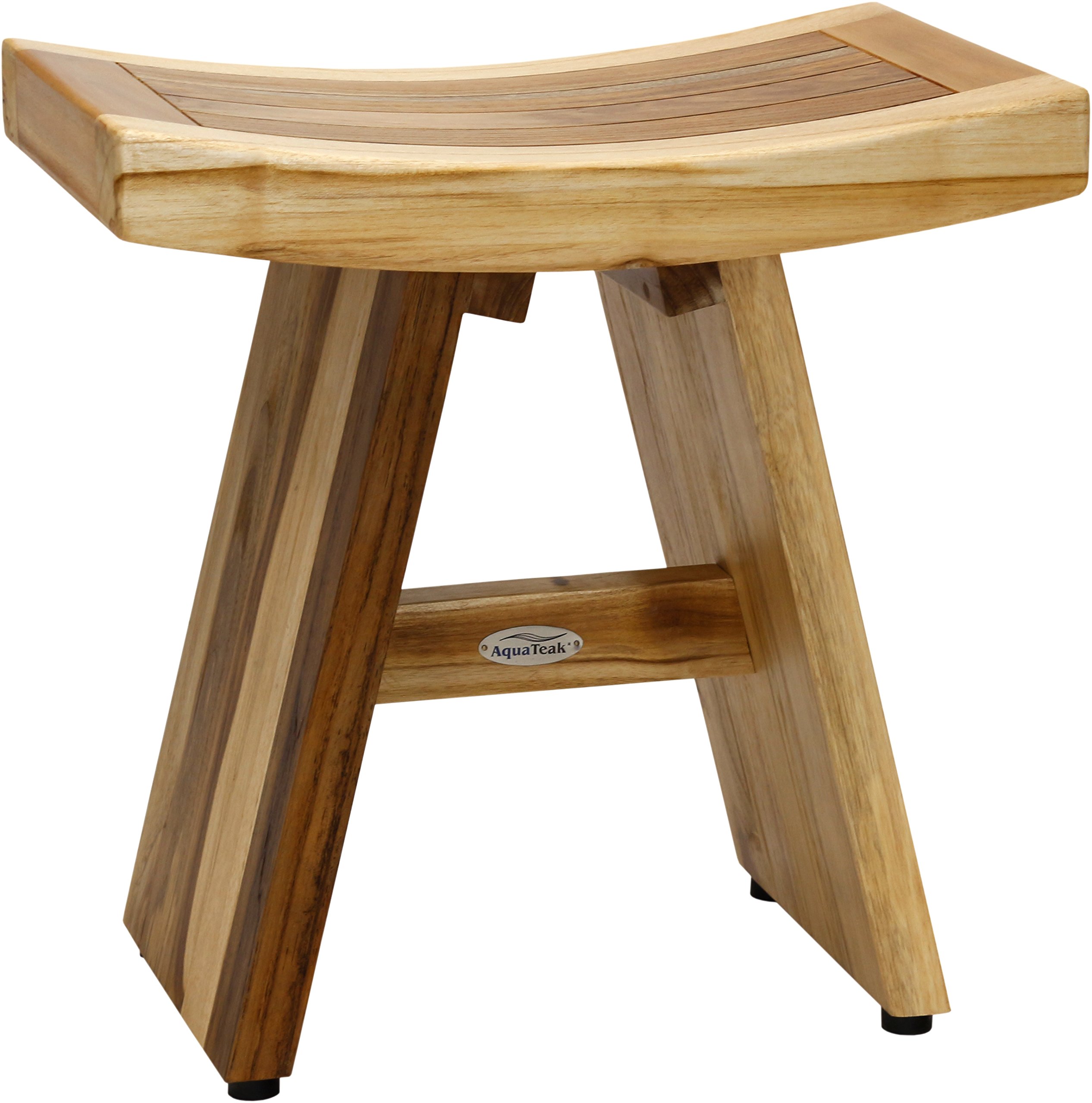 AquaTeak 18 Inch Teak Shower Bench - Waterproof Bath Seat for Spa, Sauna & Bathroom - Non-Slip Shower Stool with Rustproof Hardware - Perfect for Elderly & Disabled Accessibility