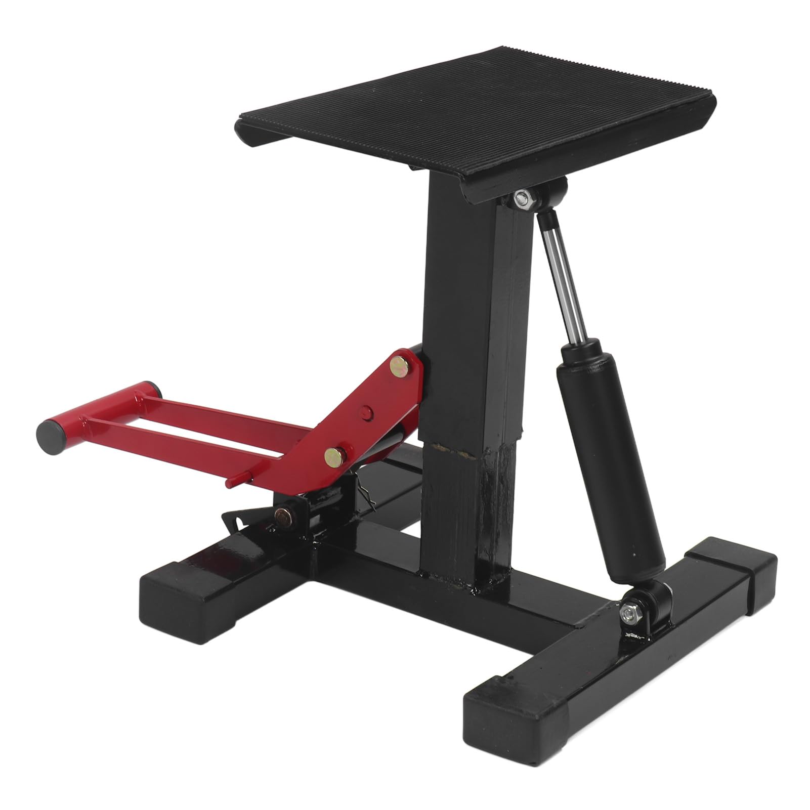 **Hydraulic Motorcycle Jack Stand - Adjustable Bike Lift Table for Off-Road & ATV - Effortless Height Adjustment & Stable Support - Perfect for Garage Repairs & Motorcycle Maintenance**
