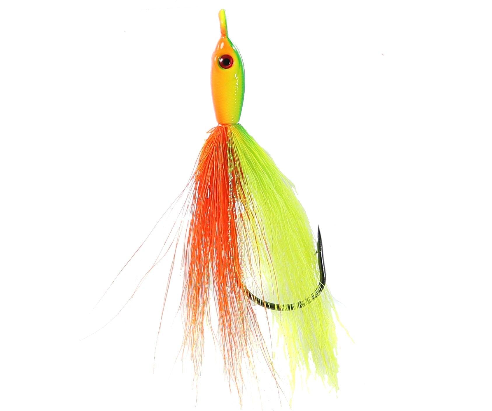 Jigging World Fluke Candy Teasers V2 with Bucktail - Premium Saltwater Fishing Lures for Fluke, Flounder & Striped Bass - Ideal for Inshore & Offshore Fishing Trips