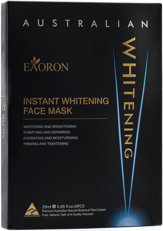 Eaoron Instant Whitening Face Mask - Brightening Sheet Mask for Glowing Skin | Hydrating & Anti-Aging Treatment for Day & Night Use | Perfect for Special Occasions & Daily Skincare Routine