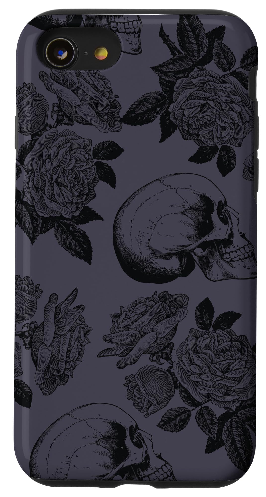 iPhone SE (2020)/7/8 Skull & Roses Gothic Phone Case - Trendy Goth Girl Accessory for Protection & Style | Perfect for Daily Use, Concerts & Alternative Fashion