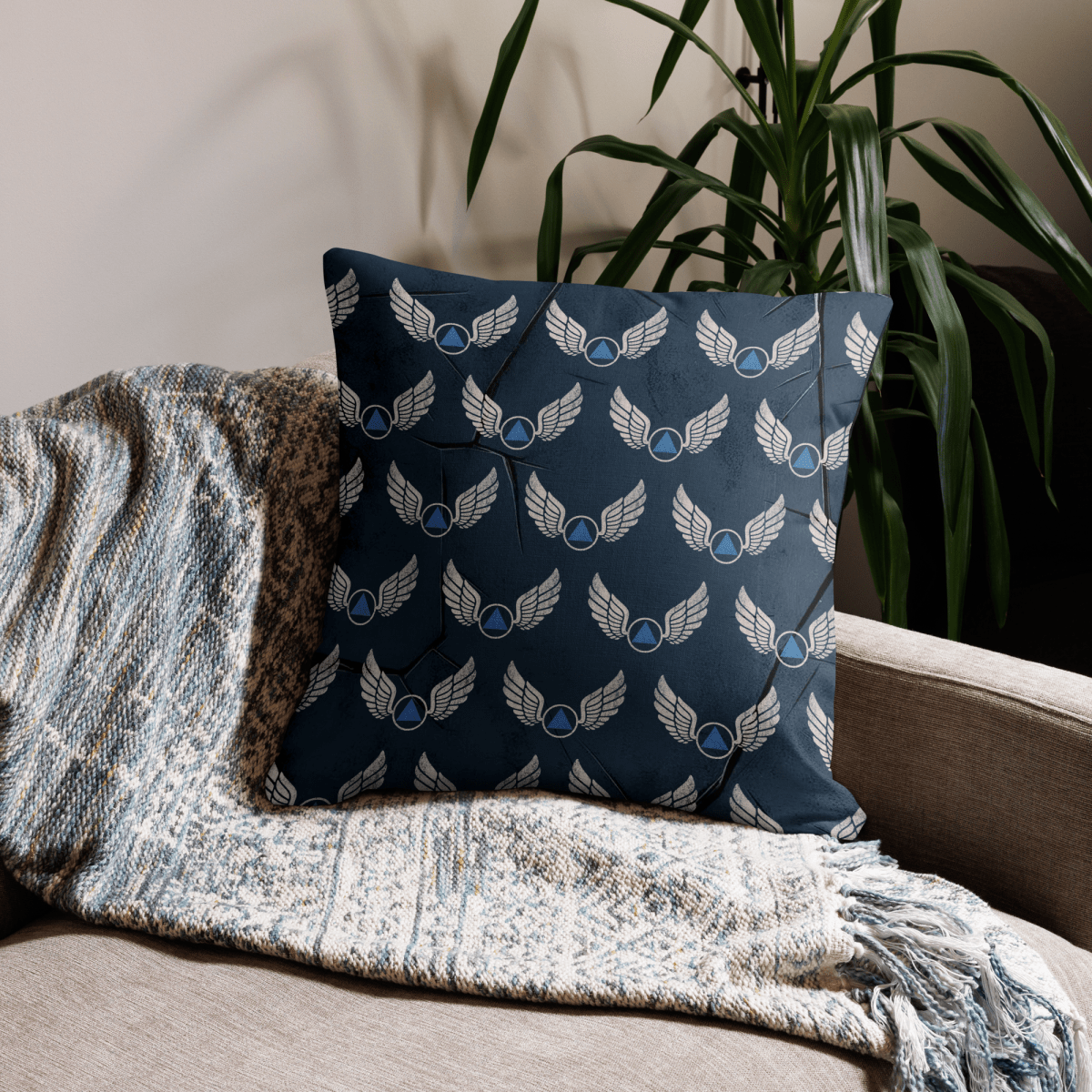 Recovery Pillow for Neck Pain Relief - Blue Triangle Design for Shoulder & Back Support - Perfect for Post-Surgery, Injury Recovery & Comfortable Sleep