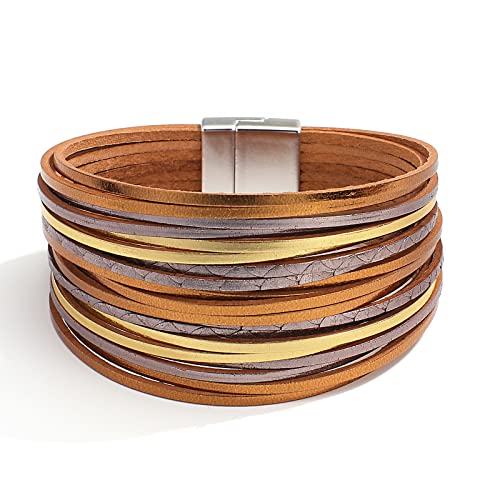 Champagne Leather Bracelets