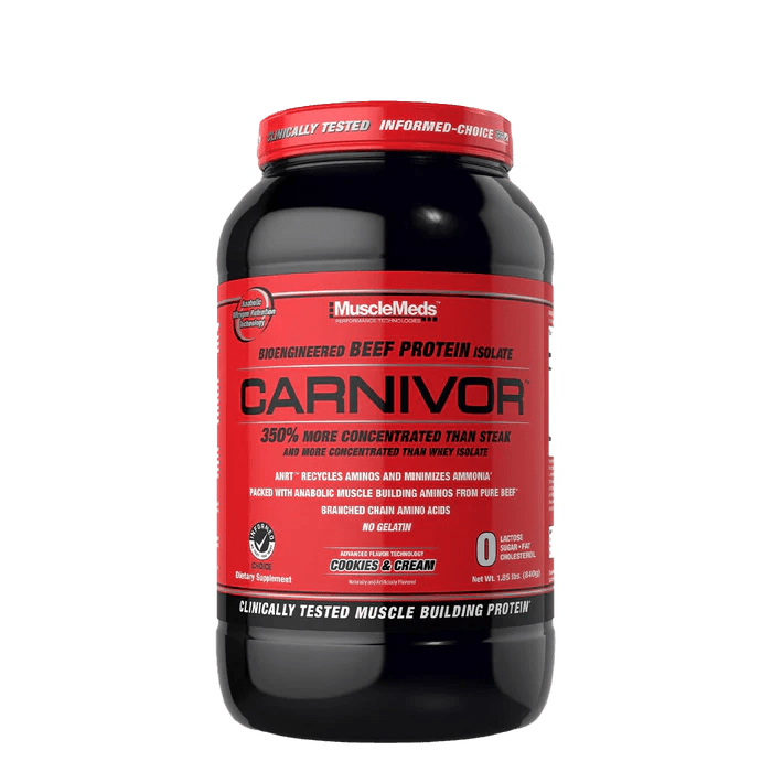 MuscleMeds CARNIVOR Beef Protein Isolate Powder - High Protein Supplement for Muscle Growth & Recovery - Ideal for Bodybuilding, Fitness & Post-Workout Nutrition