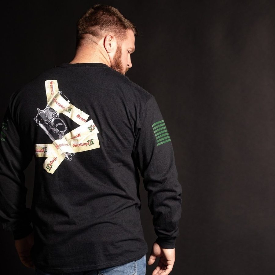 Yippie Ki Yay 2.0 Black Long Sleeve T-Shirt - Casual Wear & Street Style Fashion for Men