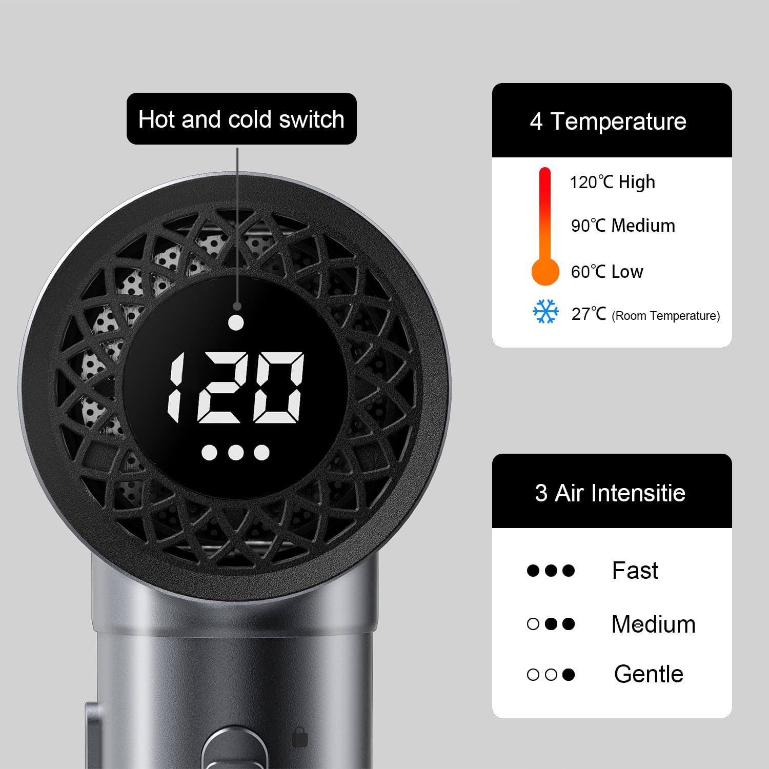 Lescolton Professional Ionic Hair Dryer for Women - High Speed Blow Dryer with Diffuser & Concentrator Nozzle | Salon Quality, Fast Drying for Home & Professional Styling Use