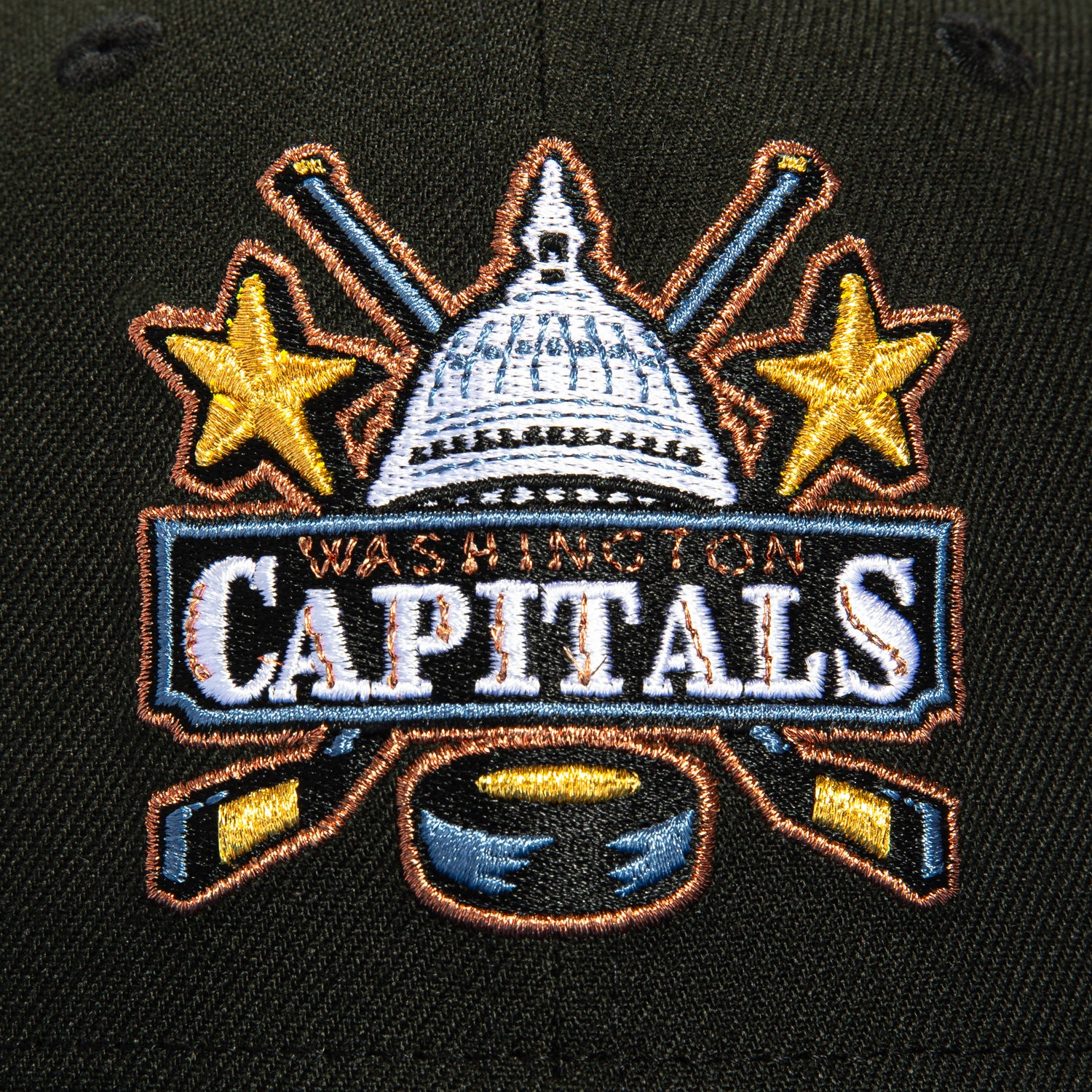 New Era 59Fifty Washington Capitals Logo Patch Snapback Hat - Black & Indigo - Official NHL Licensed Baseball Cap for Men & Women - Perfect for Sports Games, Streetwear & Casual Outfits