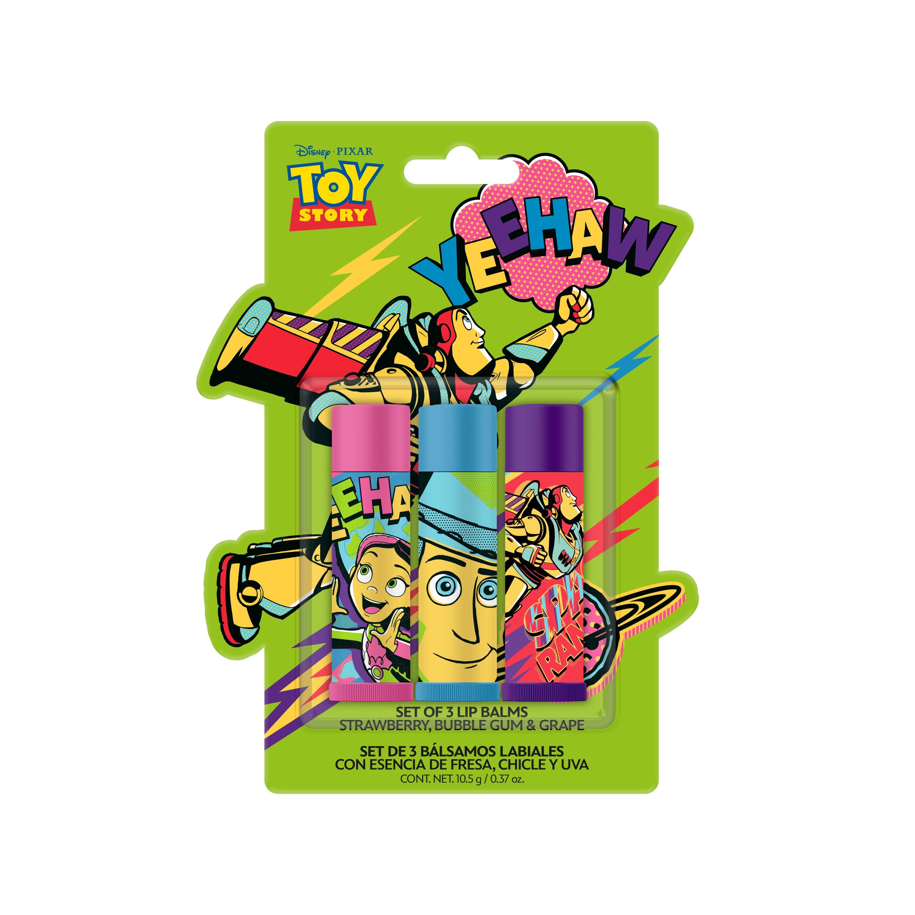 Toy Story Themed Lip Balm Set of 3 - Moisturizing & Fun Flavors for Kids & Adults - Perfect for School, Travel, and Disney Fans