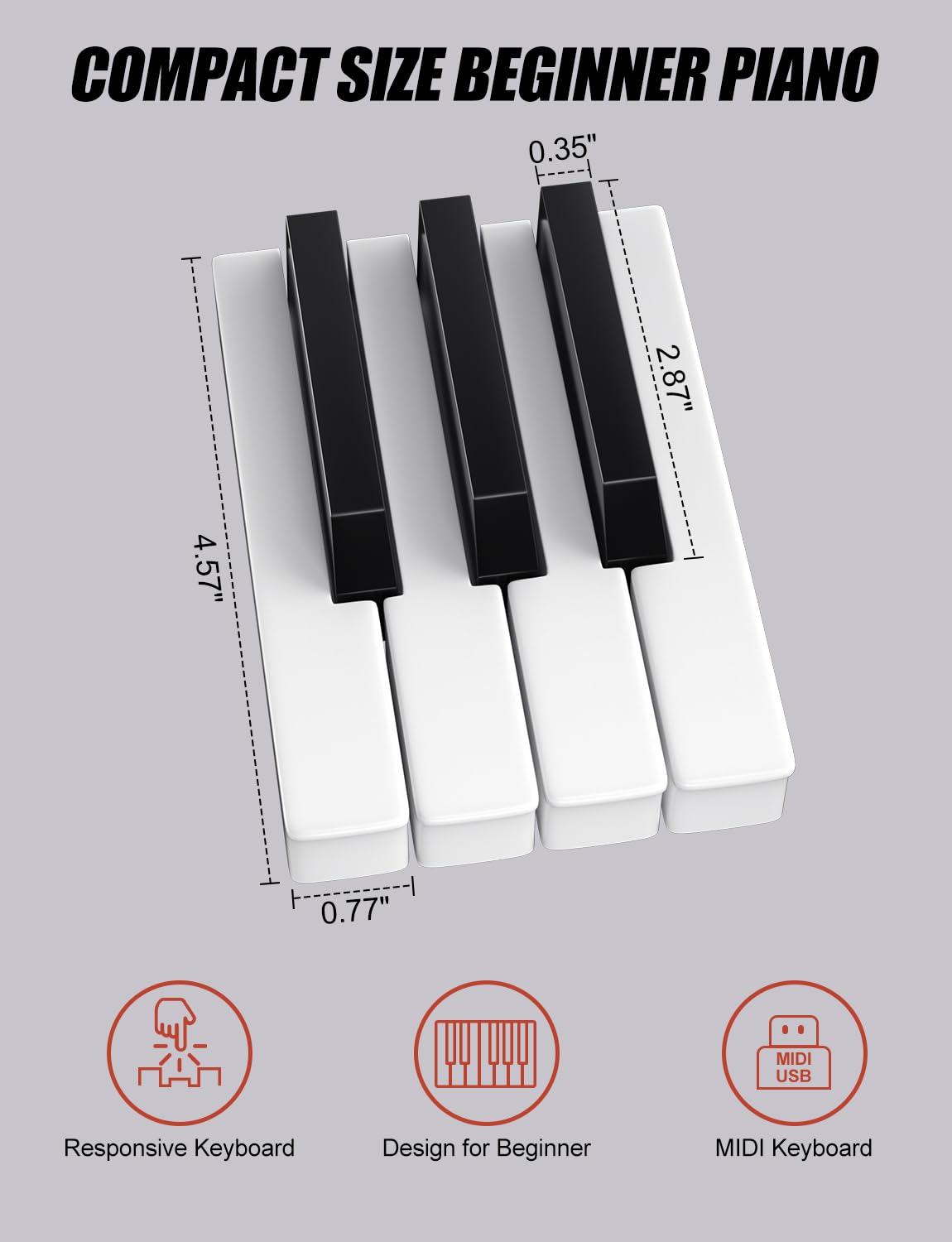 **88-Key Semi-Weighted Portable Digital Piano Keyboard Set for Beginners – Includes Stand, Carrying Case, Sustain Pedal & Headphones (Black) – Perfect for Home Practice, Studio Recording & Live Performances**
